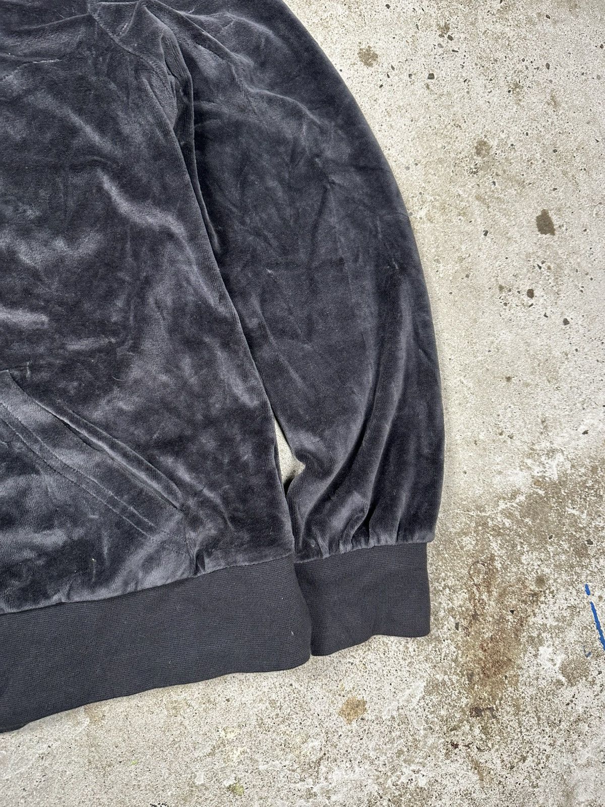 Nike Vintage Y2K Nike Velvet Half Zip Hoodie Swoosh Sweatshirt Size US S / EU 44-46 / 1 - 4 Thumbnail