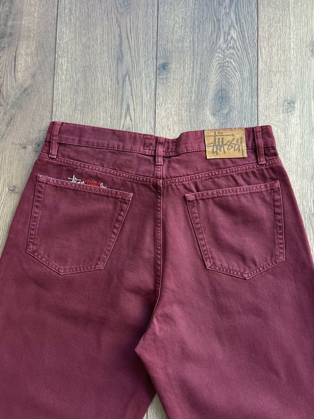 Stussy Stussy Classic Jeans Washed Canvas “Wine” 34 Size US 34 / EU 50 - 8 Thumbnail