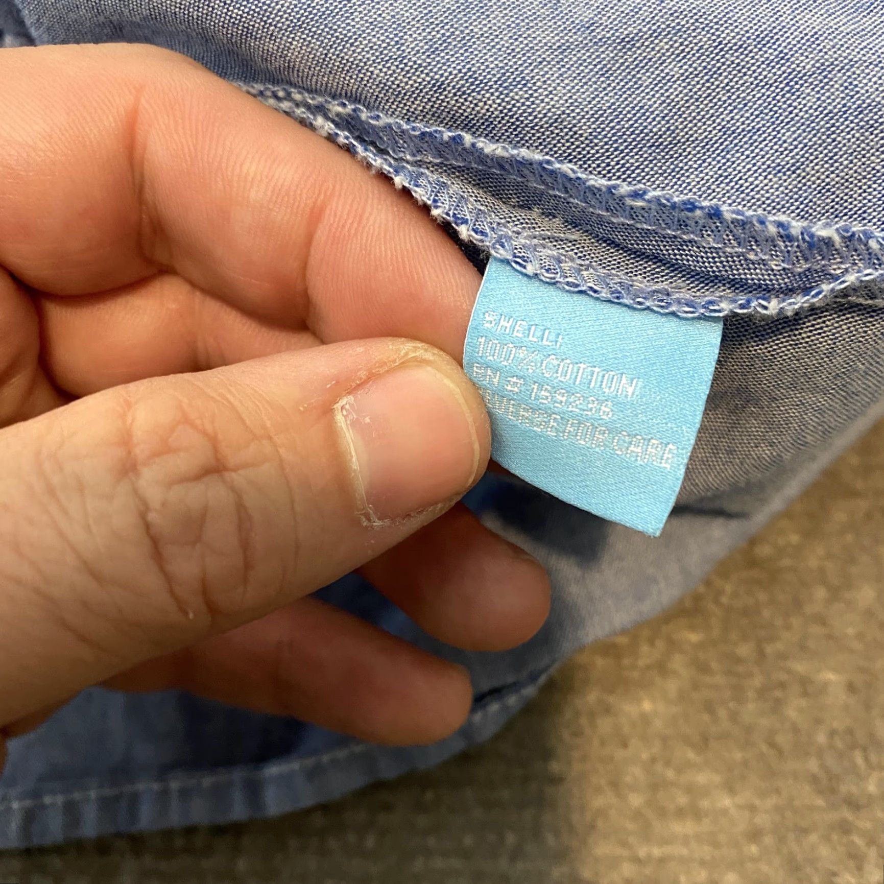 J.McLaughlin J.McLaughlin Shirt Womens Large Blue Chambray Button-Down Long Sleeve Raglan Size L / US 10 / IT 46 - 6 Thumbnail