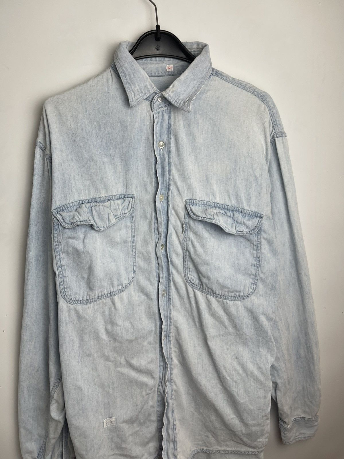 Valentino × Vintage Valentino Black Denim Jeans Shirt XL Size US L / EU 52-54 / 3 - 1 Thumbnail