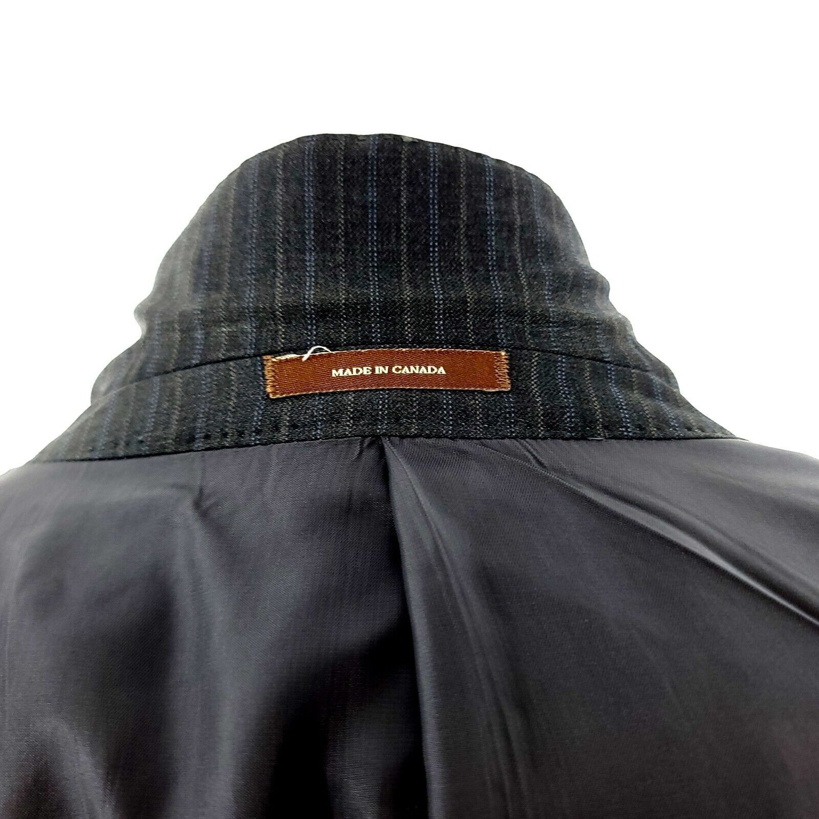 Peter Millar DAMAGED Peter Millar Wool 2 Button Suit Jacket 40S Gray W/ B Size 40S - 12 Thumbnail