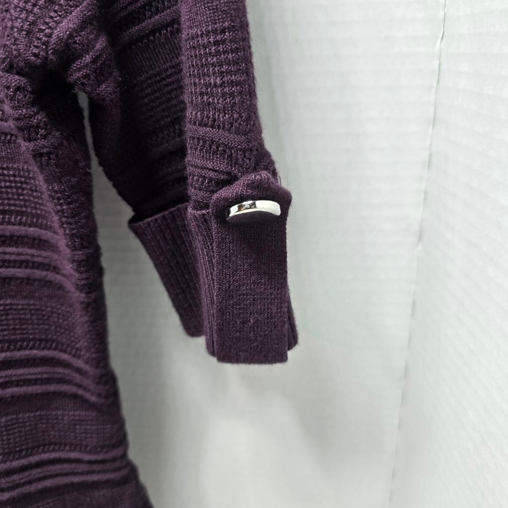 Apt. 9 Women's APT. 9 Purple Ribbed Crew Neck Sweater XS Size XS / US 0-2 / IT 36-38 - 2 Thumbnail