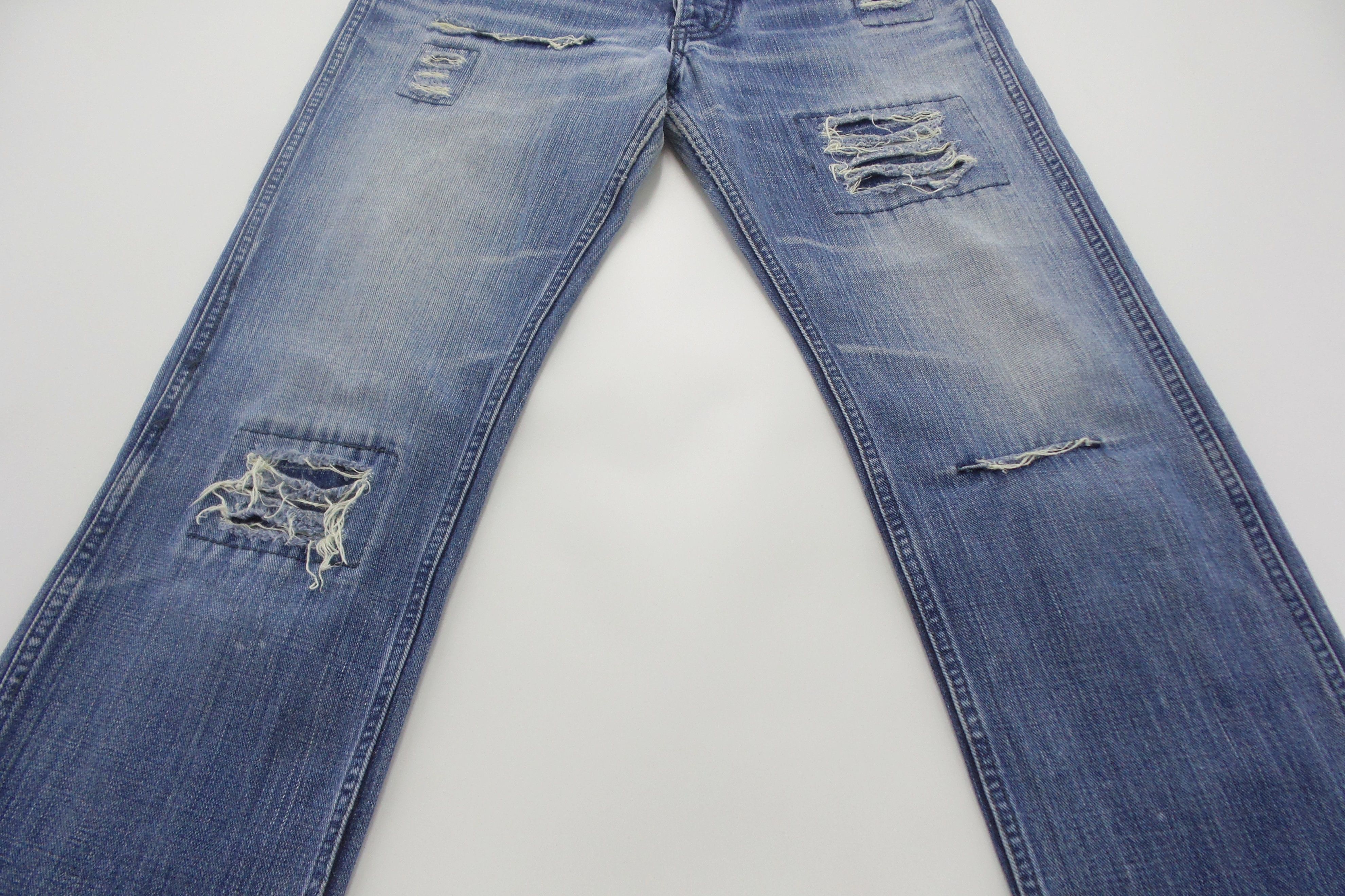 TMT Japanese Brand T.M.T Distressed Ripped Jeans W17xL44.5 Size US 34 / EU 50 - 8 Thumbnail