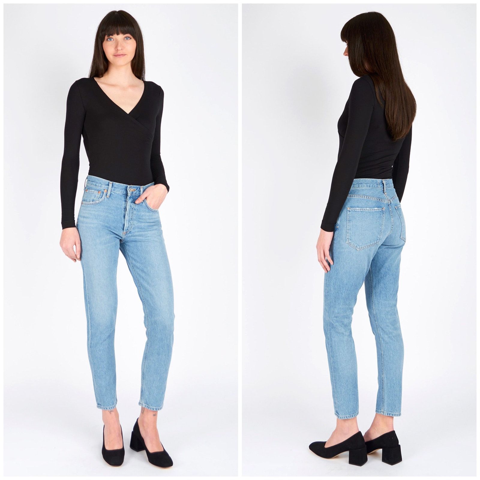Agolde AGOLDE Jamie High Rise Classic Jean Brooklyn Wash Size 25" / US 0 / IT 36 - 1 Thumbnail