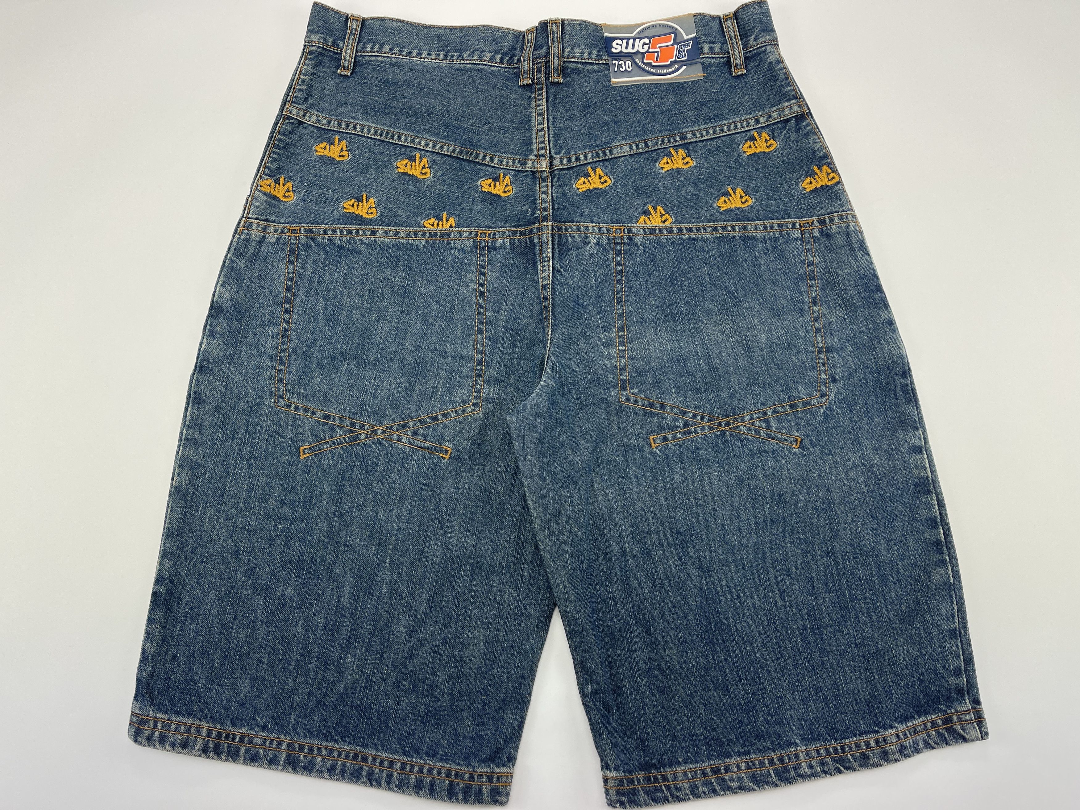 Vintage SWG Street War Gear jeans shorts vintage hip hop 90s size 32 Size US 32 / EU 48 - 1 Thumbnail