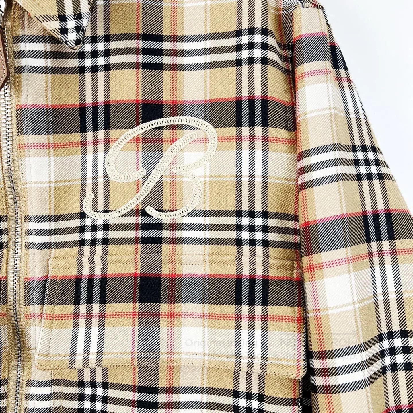 Burberry Burberry Classic Check Embroidered Wool Coat. Size US M / EU 48-50 / 2 - 4 Thumbnail