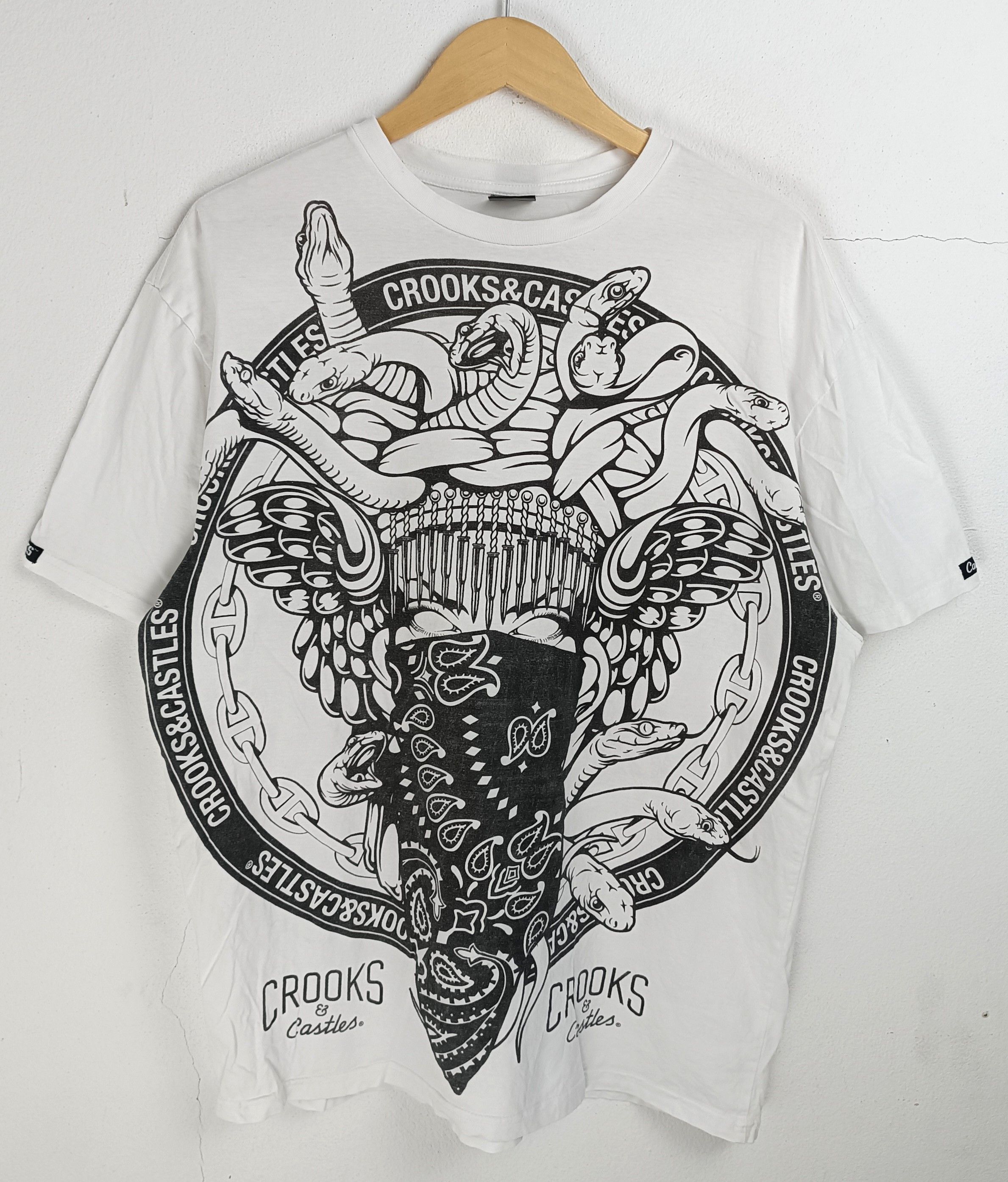 Crooks & Castles VINTAGE CROOKS & CASTLES MEDUSA OVERPRINT TEE VERY RARE Size US XL / EU 56 / 4 - 3 Thumbnail