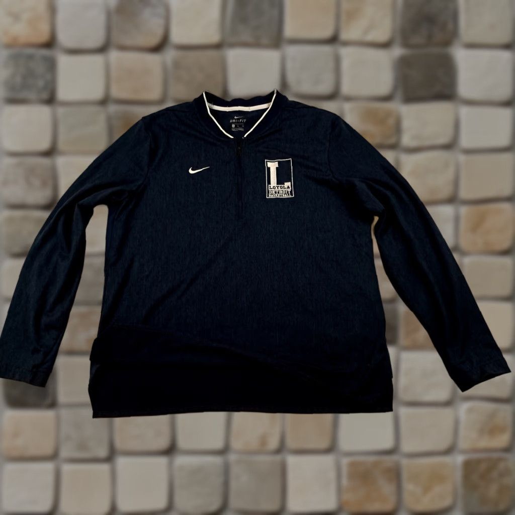 Nike Loyola Detroit Nike Dri-Fit 1/4 Zip Windbreaker Jacket XL Gray Mens Basketball Size US XL / EU 56 / 4 - 1 Thumbnail