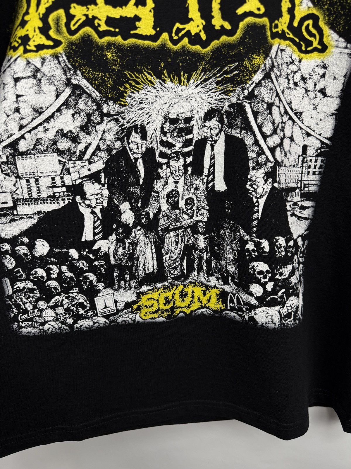 Fruit Of The Loom 🇬🇧 Vintage Y2K Napalm Death SCUM Grindcore T-Shirt Death Meta Size US M / EU 48-50 / 2 - 4 Thumbnail
