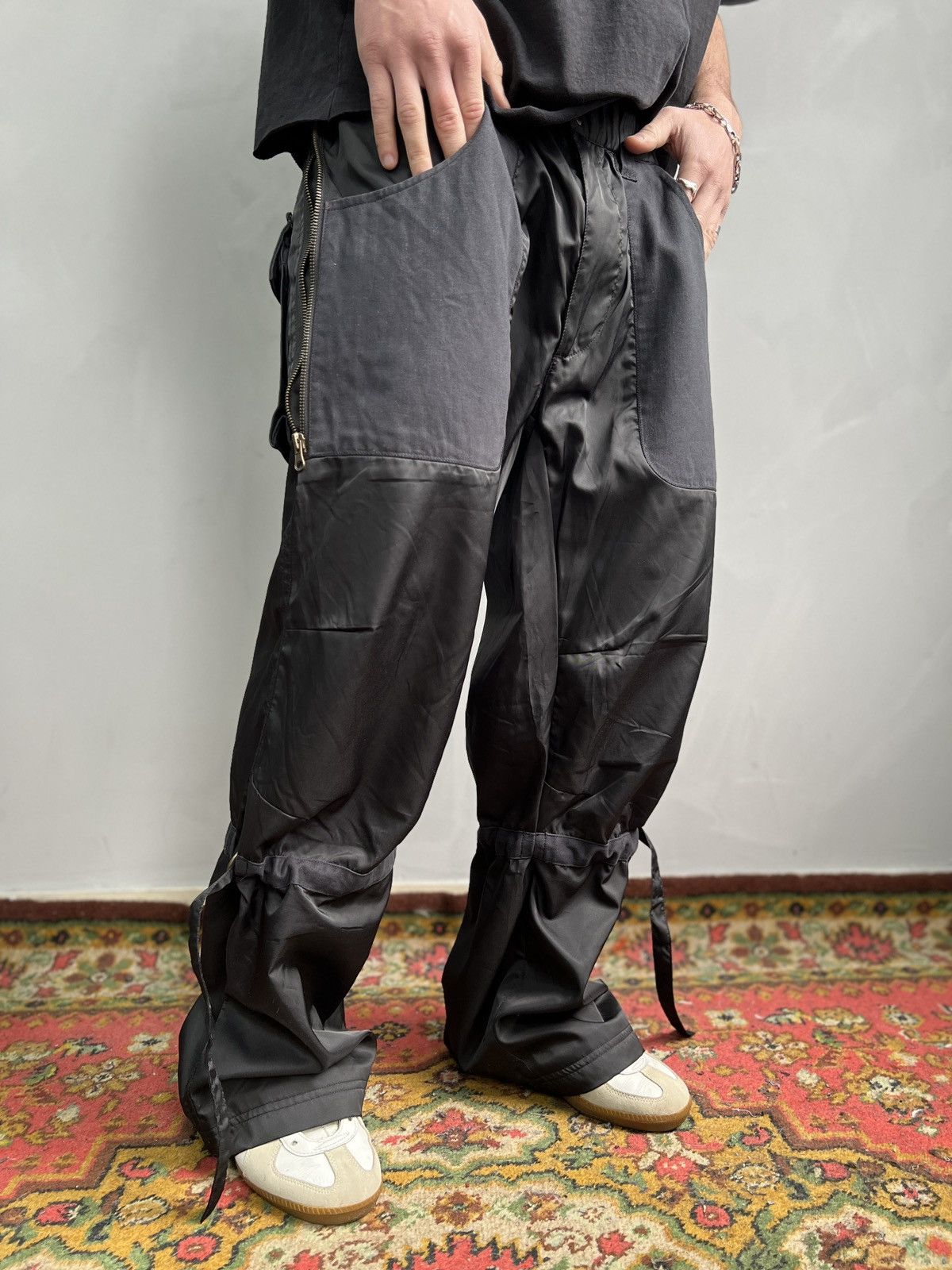 Energie × Junya Watanabe Y2K ENERGIE GOLD BAGGY NYLON JUNYAWATANABE STYLE PANTS Size US 33 - 6 Thumbnail
