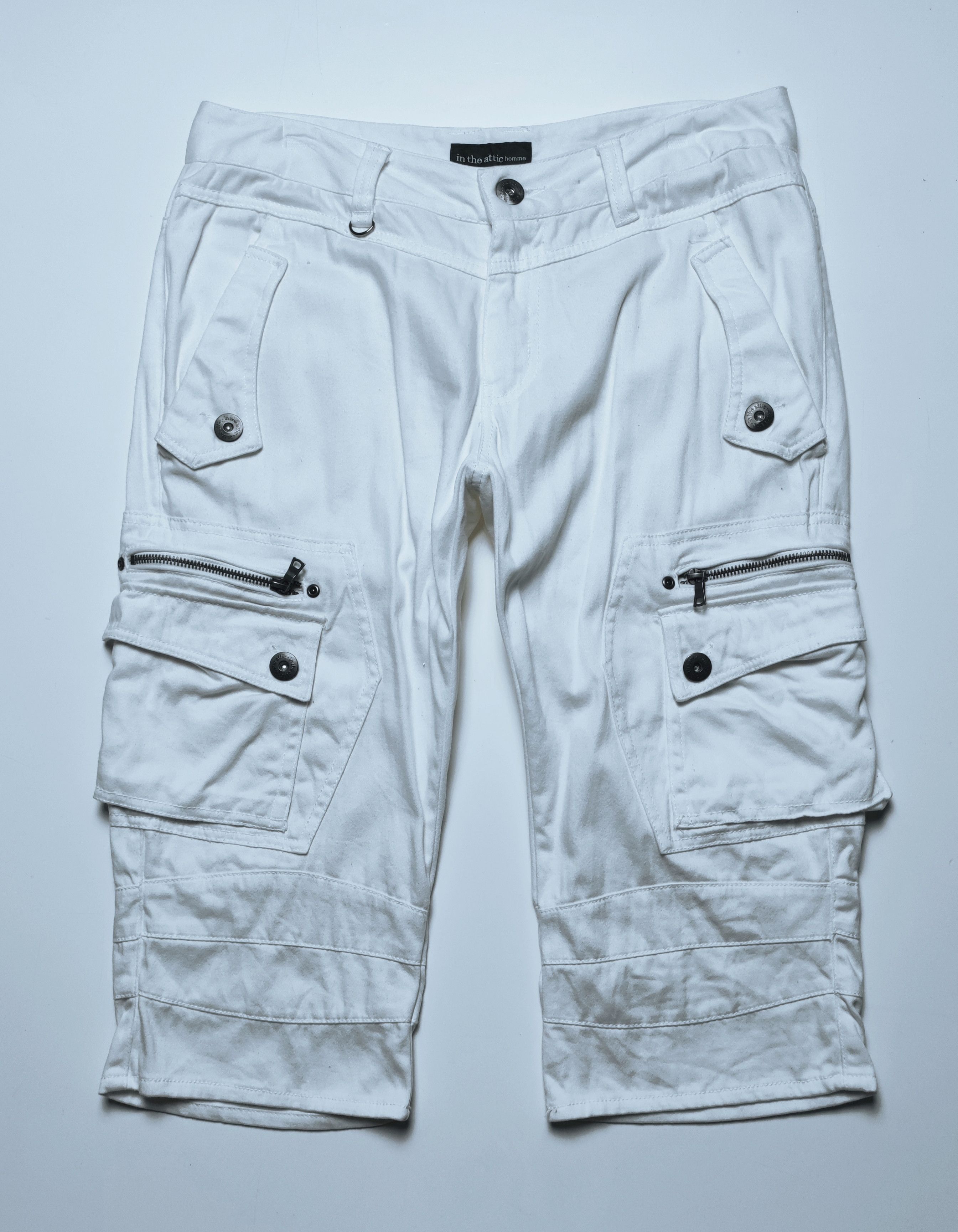 Japanese Brand In The Attic Punk Inspired Multipocket Cargo 3/4 Pants Size US 32 / EU 48 - 1 Thumbnail