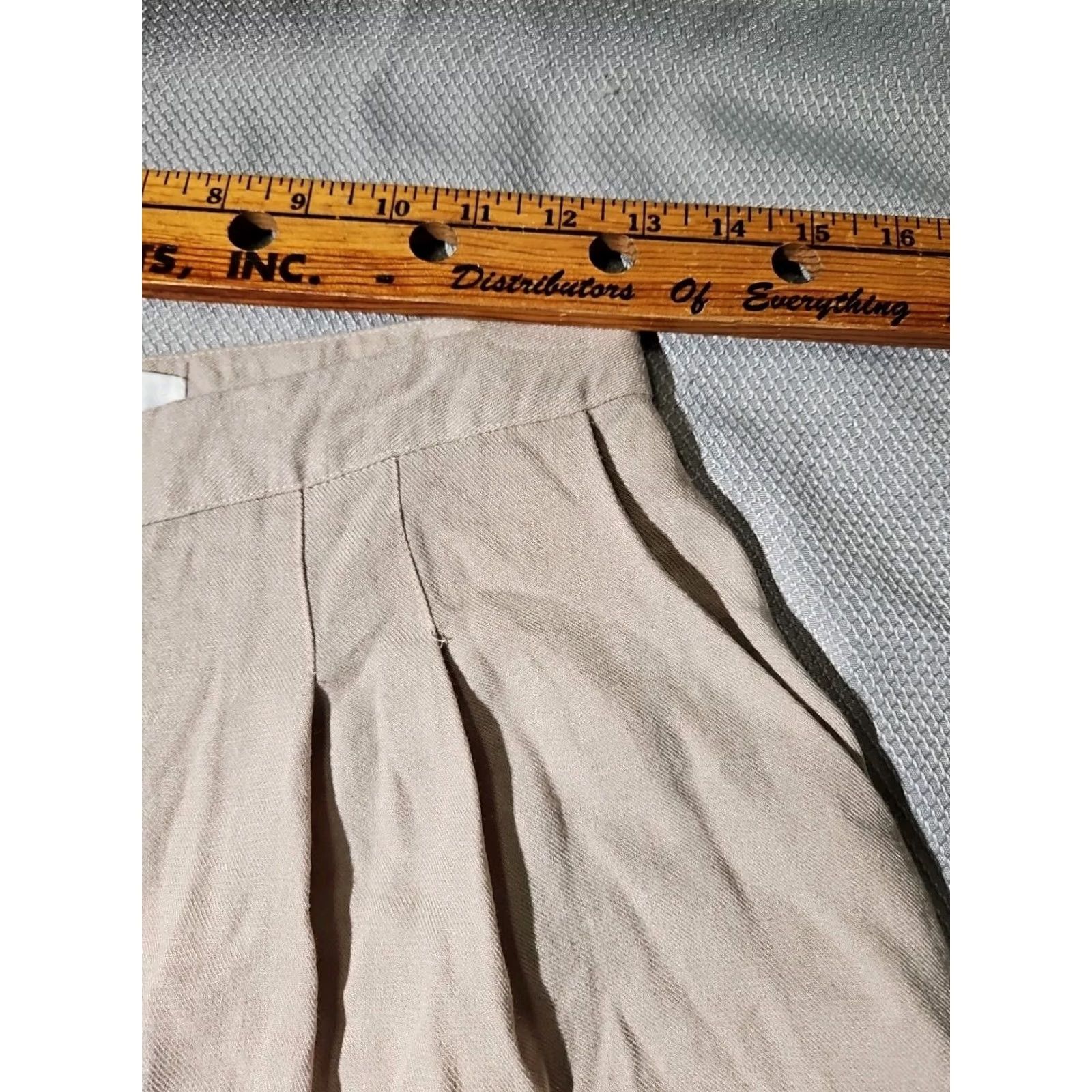 ASTR The Label ASTR The Label Pants Womens S Beige Pleated Crop Chino Luxury Preppy Wide-Leg Ankle Climate: Spring Summer Fall Women - Regular Fit Size 28" / US 6 / IT 42 - 6 Thumbnail