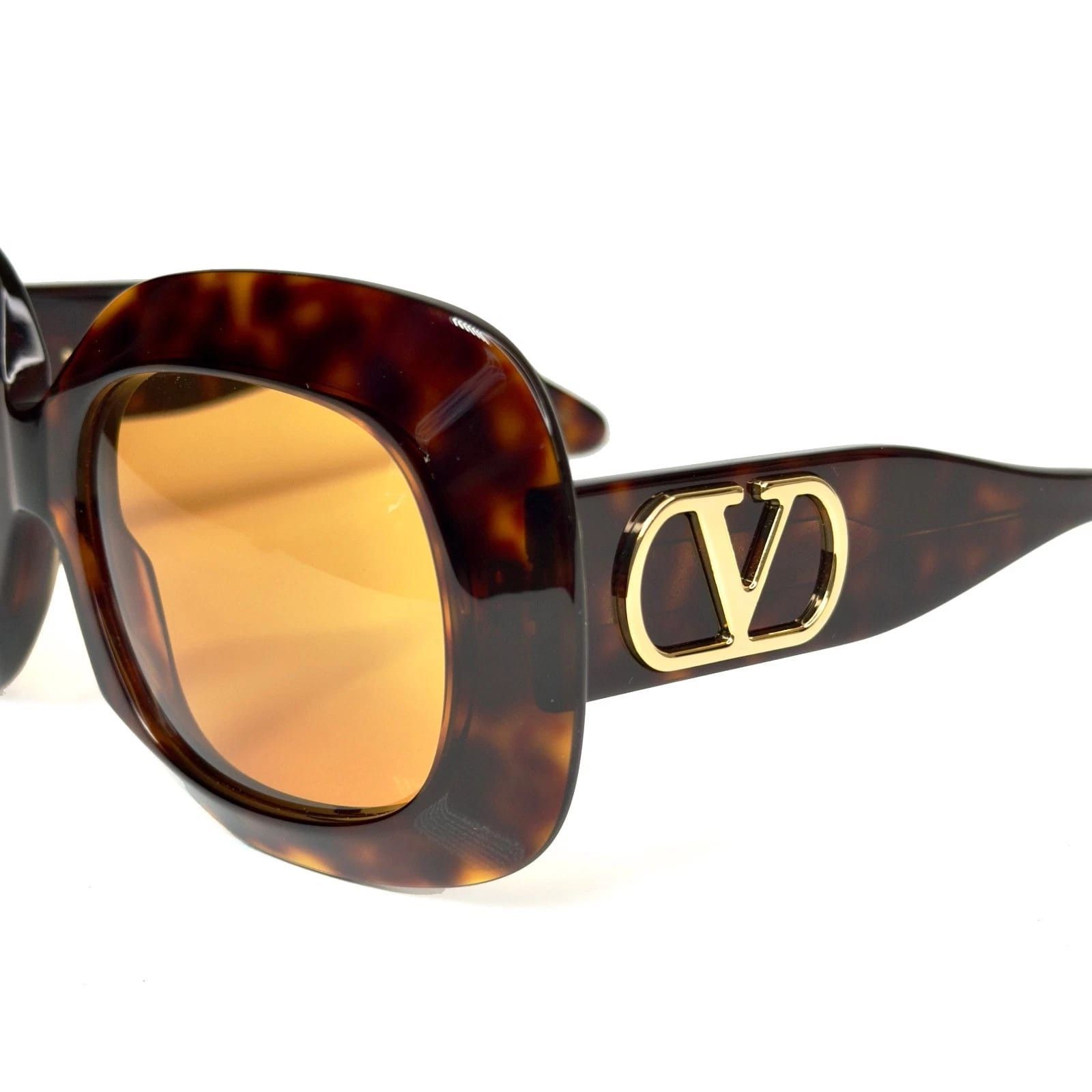 Valentino VALENTINO VLS180 Havana Oversized VLS 180C Logo Sunglasses Size ONE SIZE - 5 Thumbnail