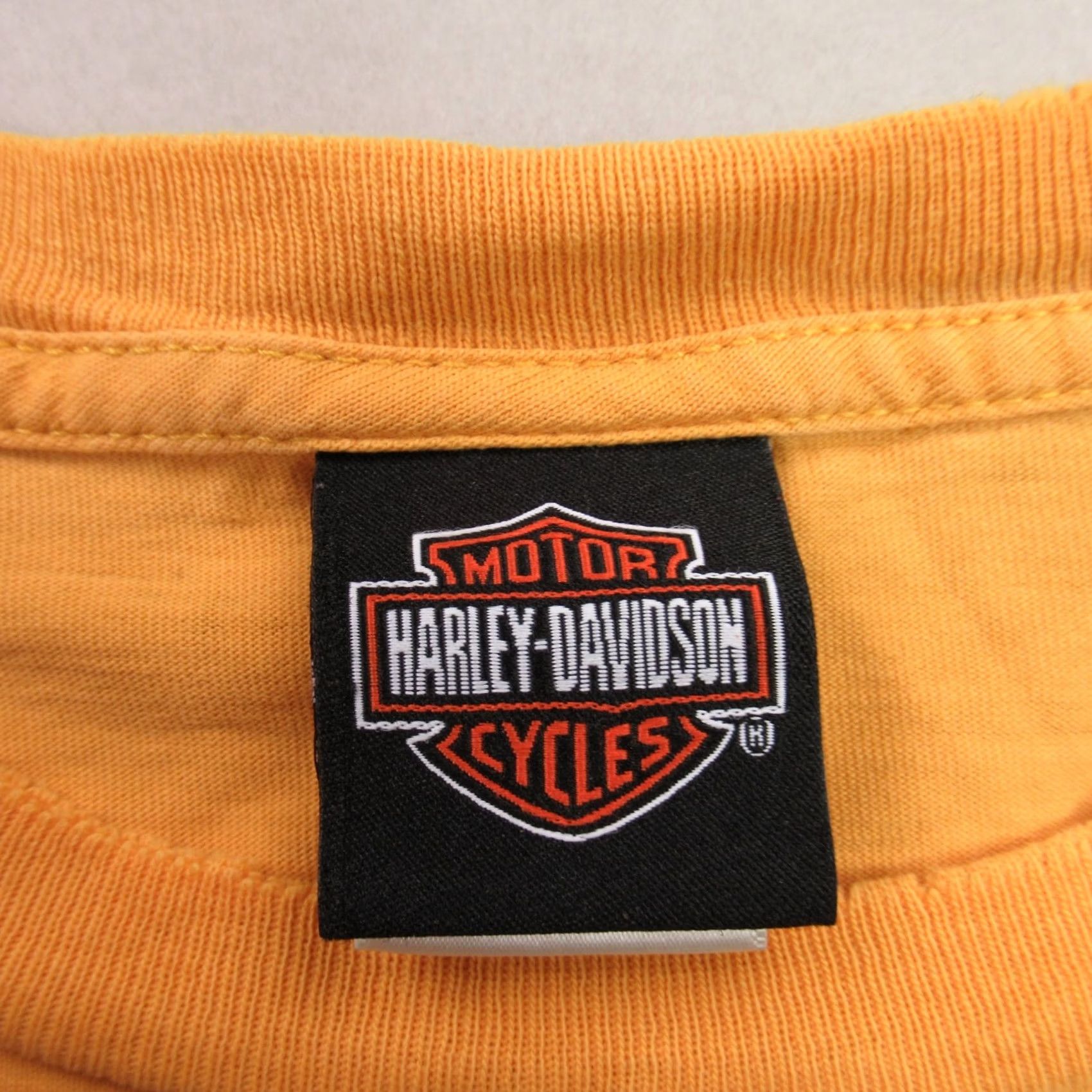 Harley Davidson Harley-Davidson Shirt XL Mens Short Sleeve Crew Neck Yellow Ellington CT Size US XL / EU 56 / 4 - 4 Thumbnail