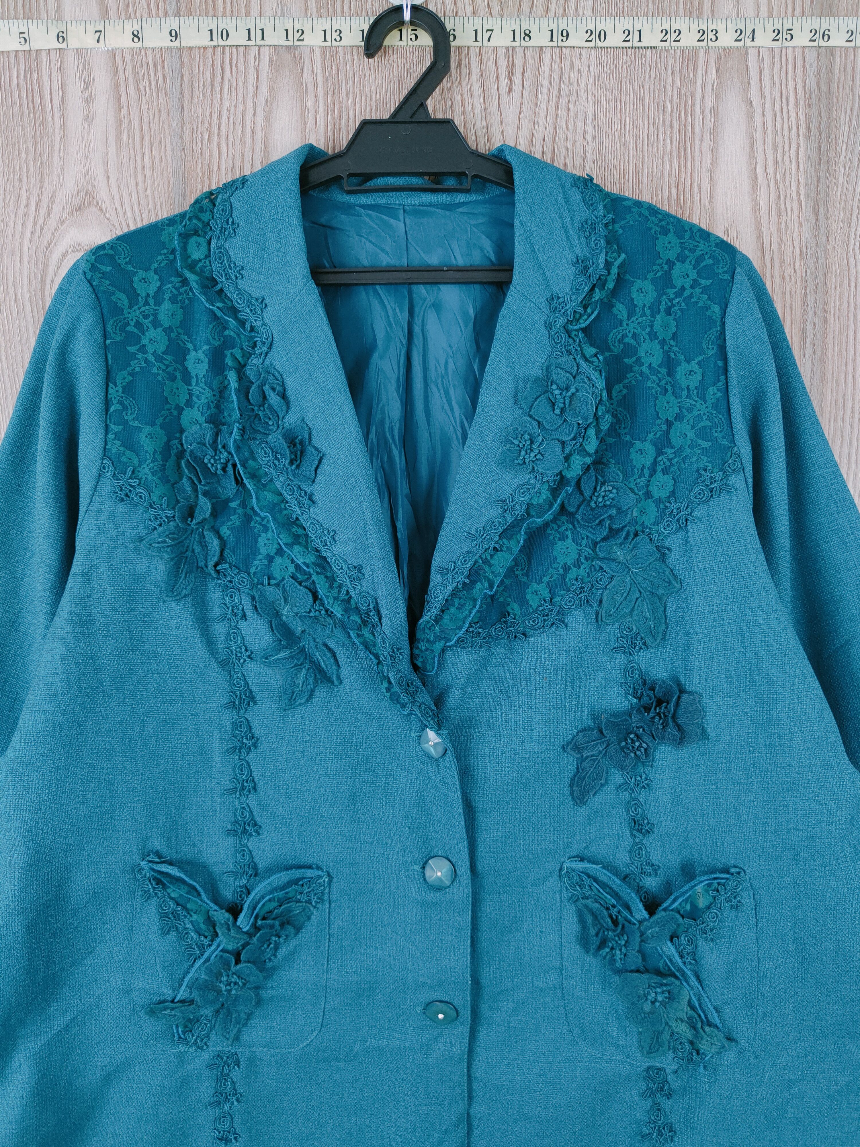 Japanese Brand × Vintage Sun Wind Emerald Blazers (Luxury Classic Art Design) Size L / US 10 / IT 46 - 3 Thumbnail