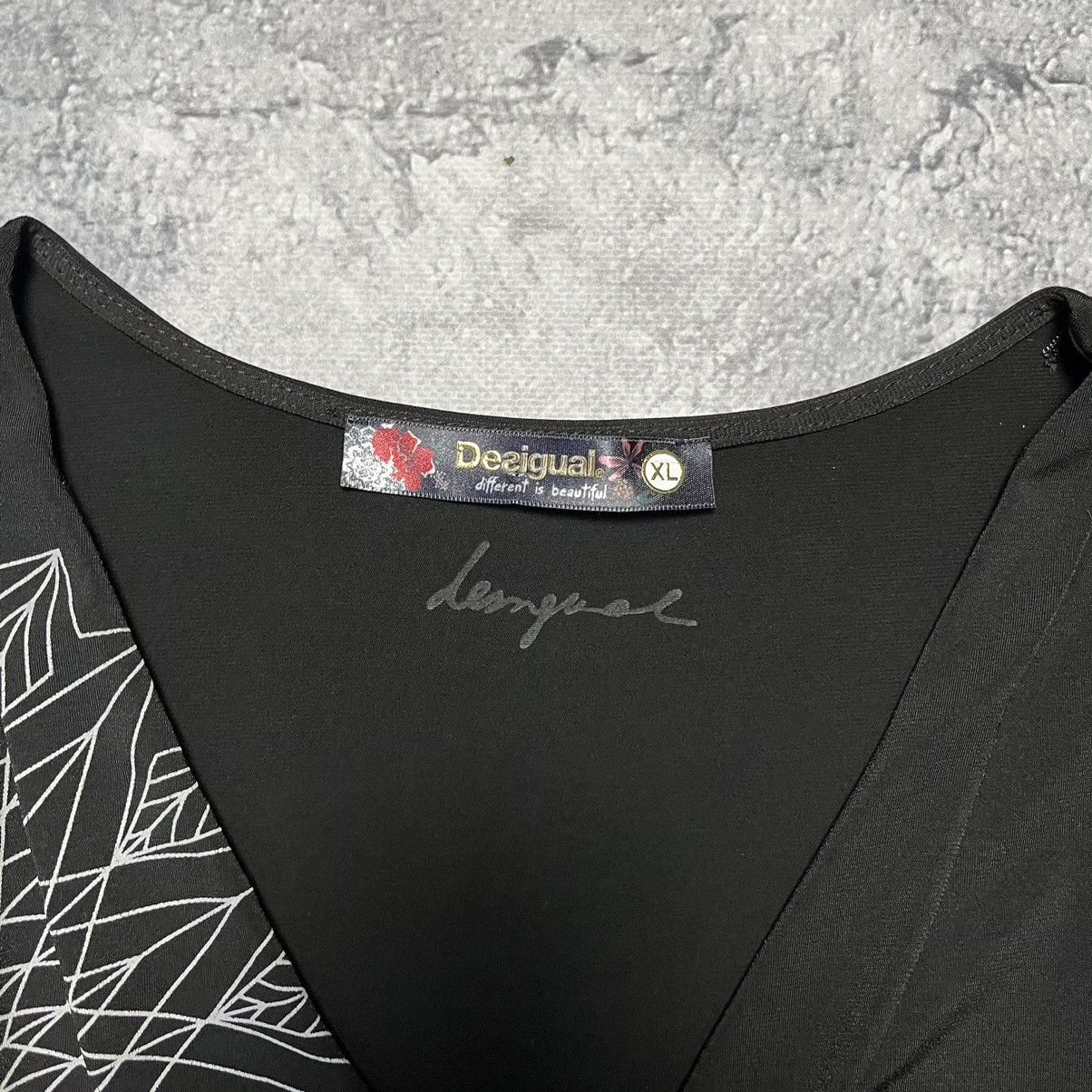 Designer × Desigual Desigual Asymmetric Geometric Dress Ladies Short Sleeve Size XL / US 12-14 / IT 48-50 - 4 Thumbnail