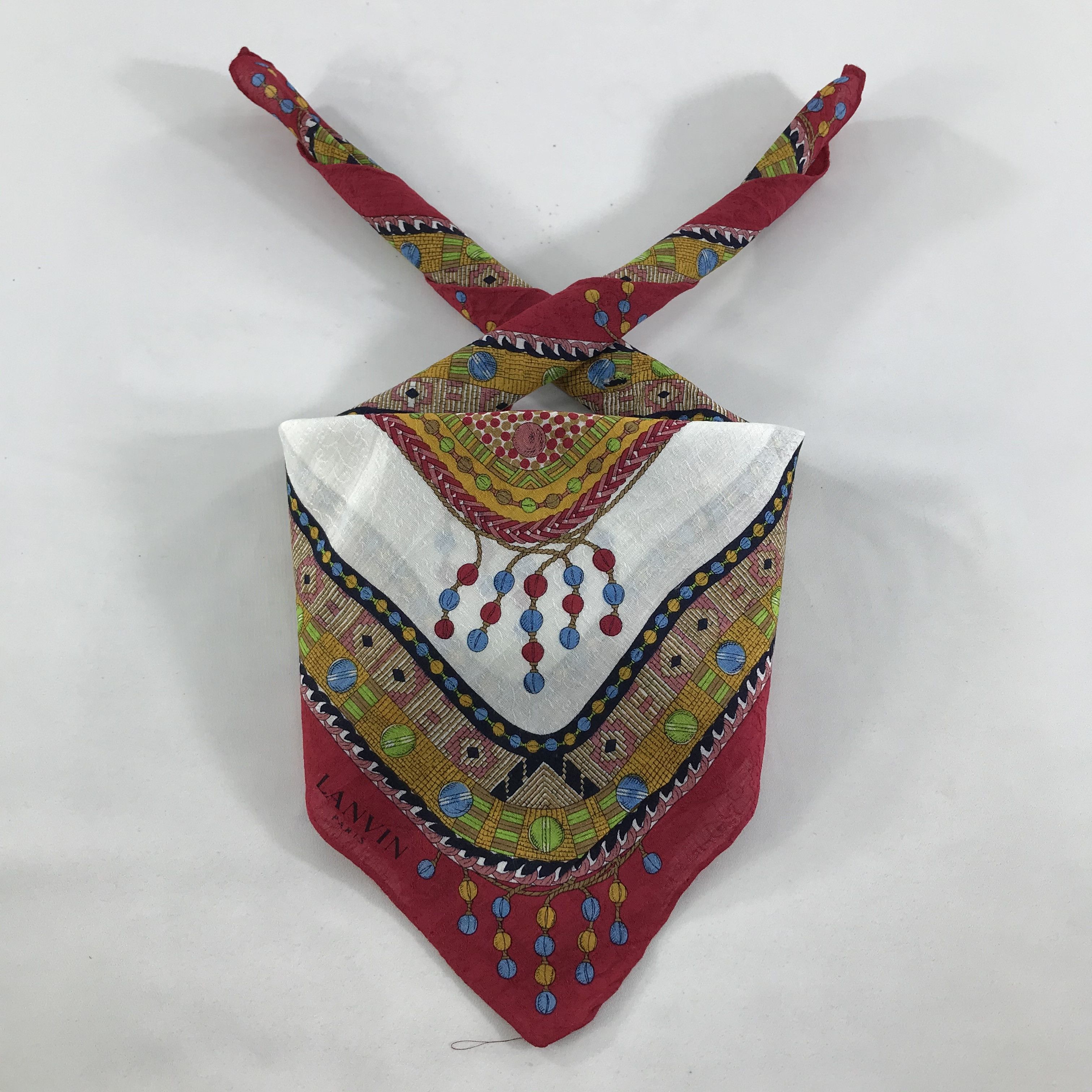 Lanvin × Vintage Lanvin Bandana / Handkerchief / Neckerchief - S1336 Size ONE SIZE - 3 Thumbnail