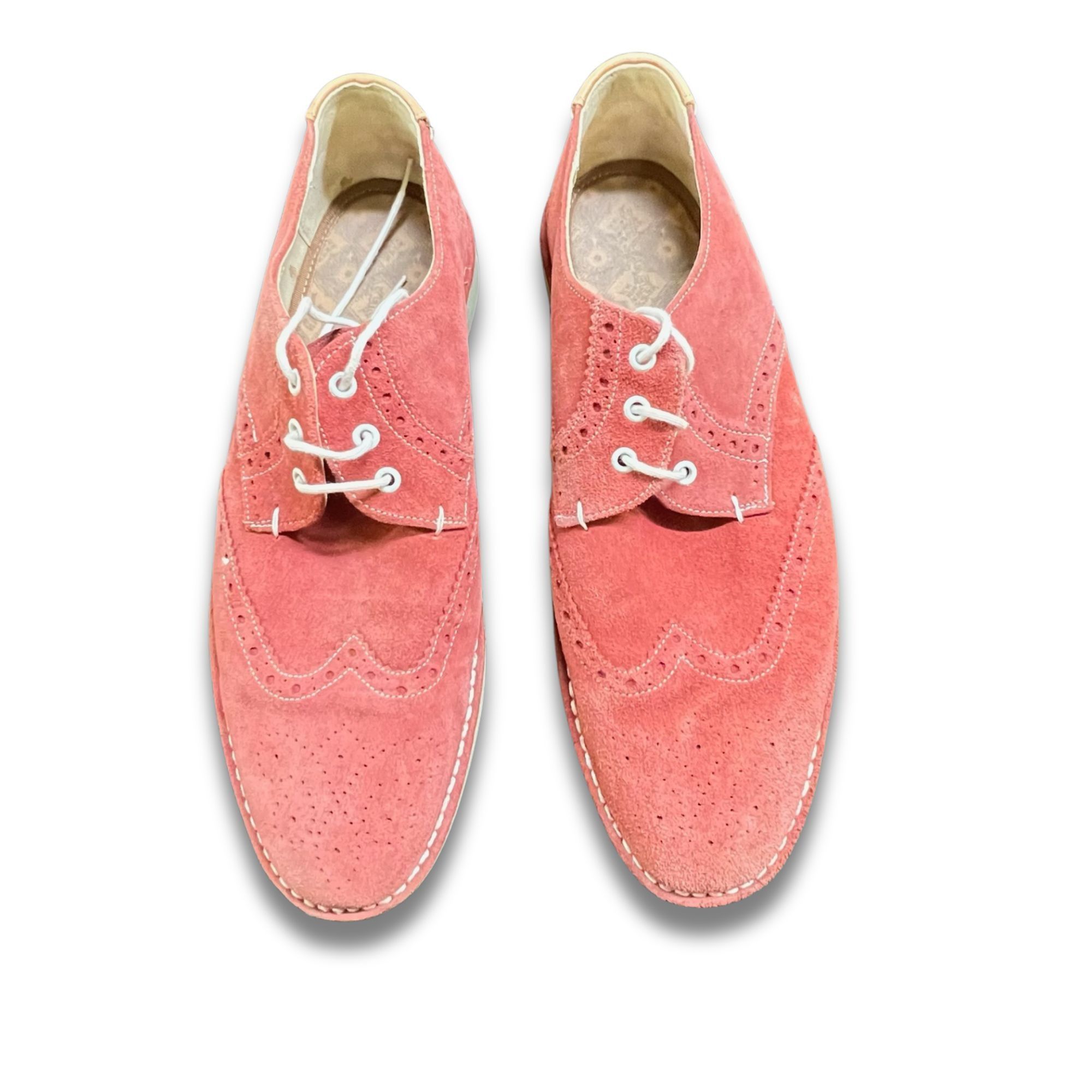 Ted Baker Ted Baker London Jamfro Mens Coral Suede Brogue Oxford Shoes Size US 9 / EU 42 - 2 Thumbnail
