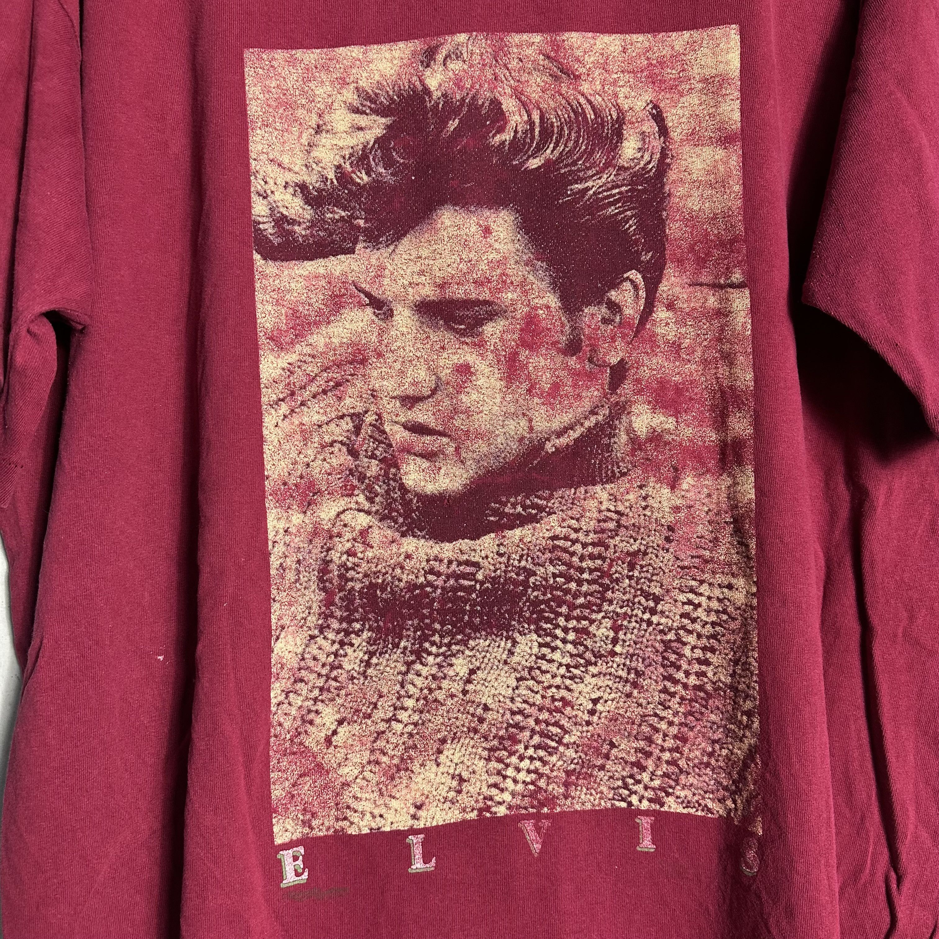 Band Tees 🔥RARE🔥Vintage Elvis Presley Big Face T-shirt Single Stich Size US XXL / EU 58 / 5 - 3 Thumbnail