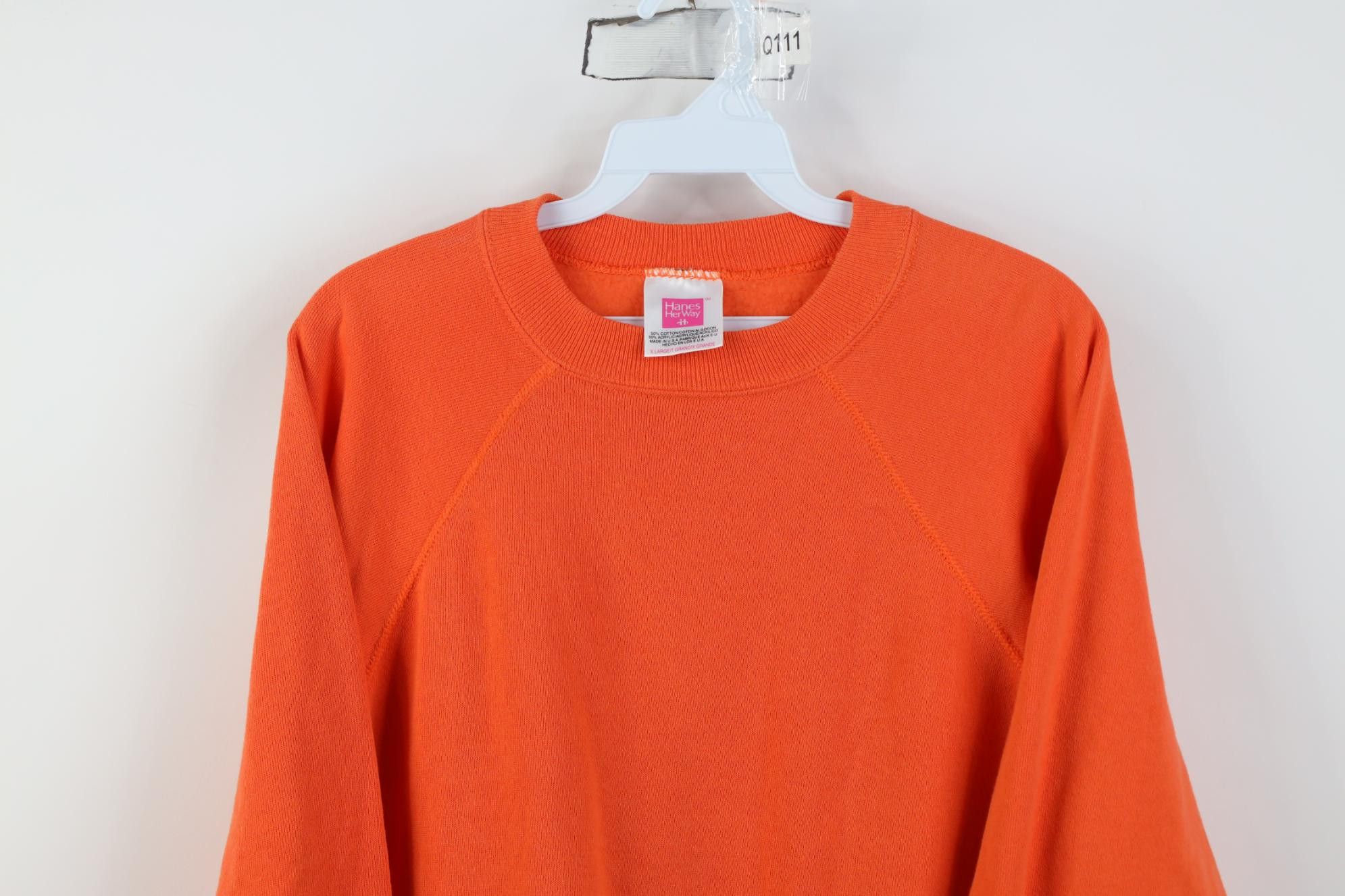 Vintage Vintage 90s Streetwear Raglan Crewneck Sweatshirt Orange USA Size XL / US 12-14 / IT 48-50 - 2 Thumbnail