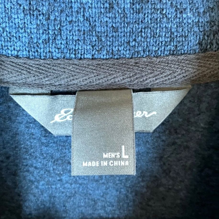 Eddie Bauer Eddie Bauer Mens Sweatshirt Blue Radiator Fleece Snap Mock Neck Long Sleeve L Size US L / EU 52-54 / 3 - 6 Thumbnail