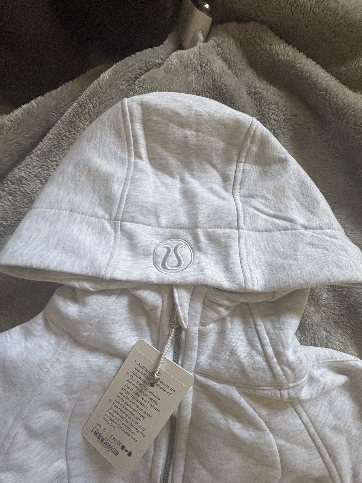 Lululemon Lululemon grey scuba jacket Size S / US 4 / IT 40 - 2 Thumbnail