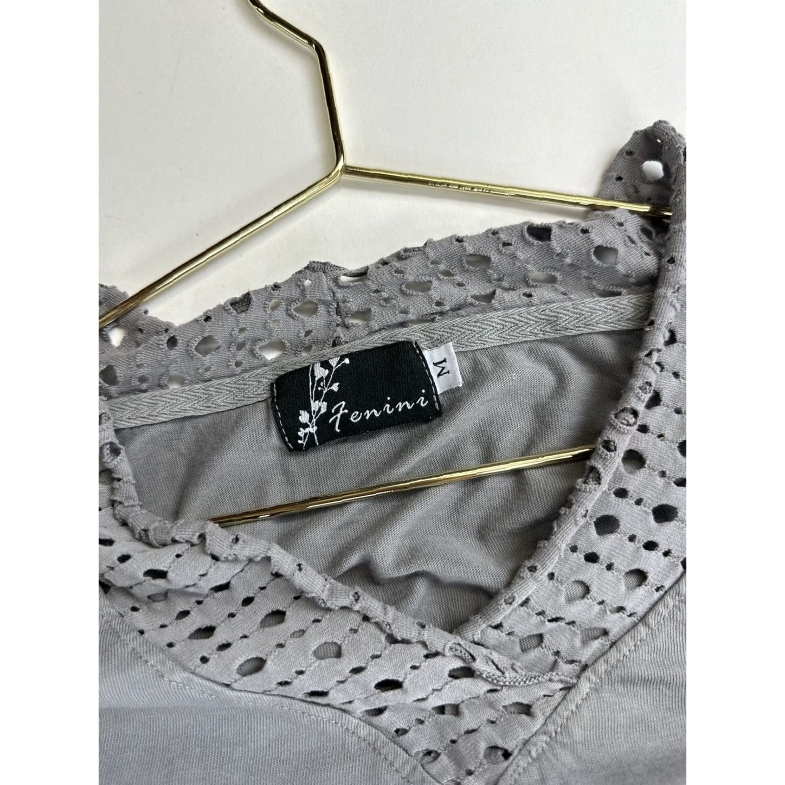 Vintage VINTAGE Fenini Shirt Women’s M Medium Grey Blouse Top Size M / US 6-8 / IT 42-44 - 3 Thumbnail