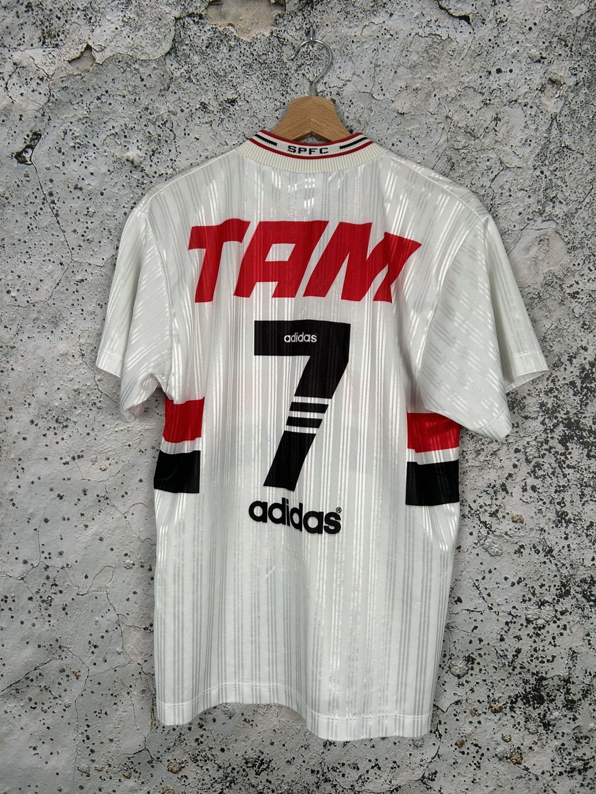 Adidas Vintage Adidas Sao Paolo 90s Soccer Jersey Football #7 Rare Size US M / EU 48-50 / 2 - 2 Thumbnail
