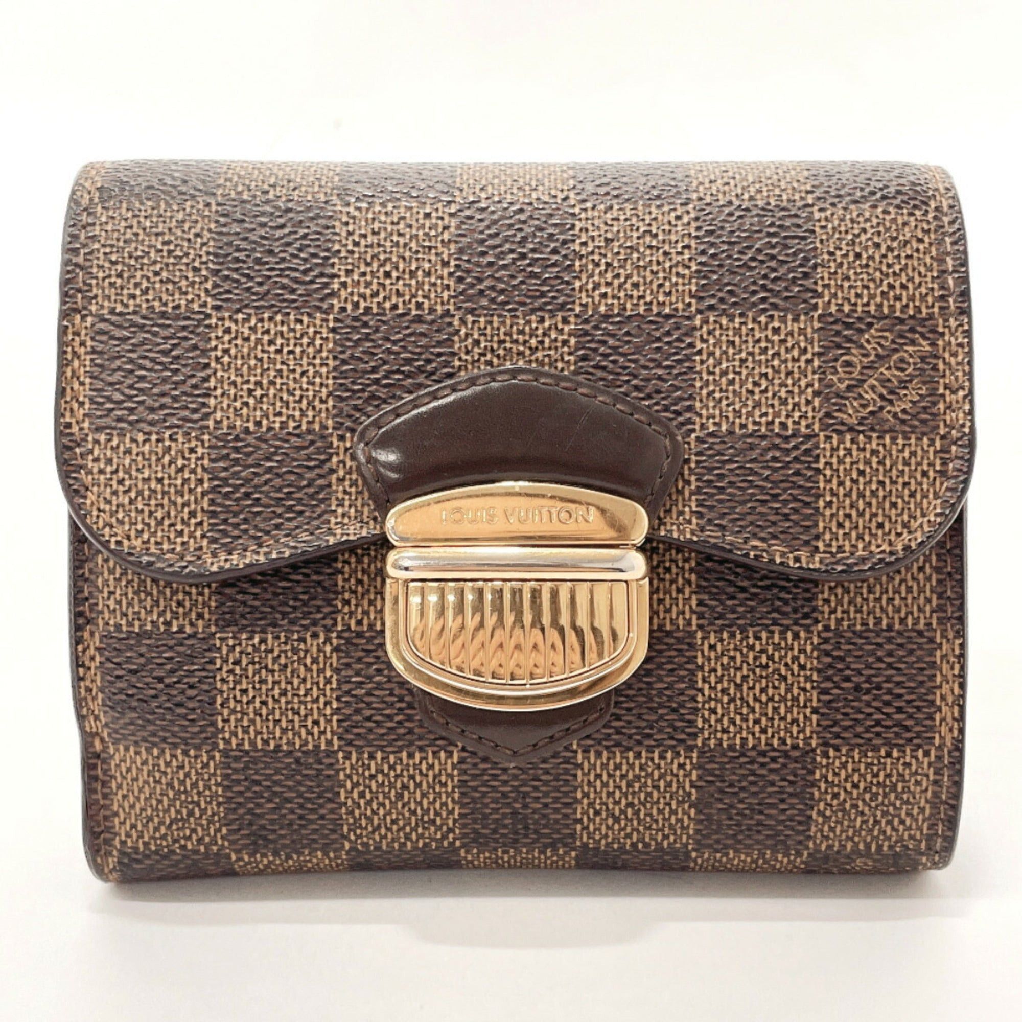 image of Louis Vuitton Portefeuille Joy Trifold Wallet Damier Canvas N60034 Women's Brown