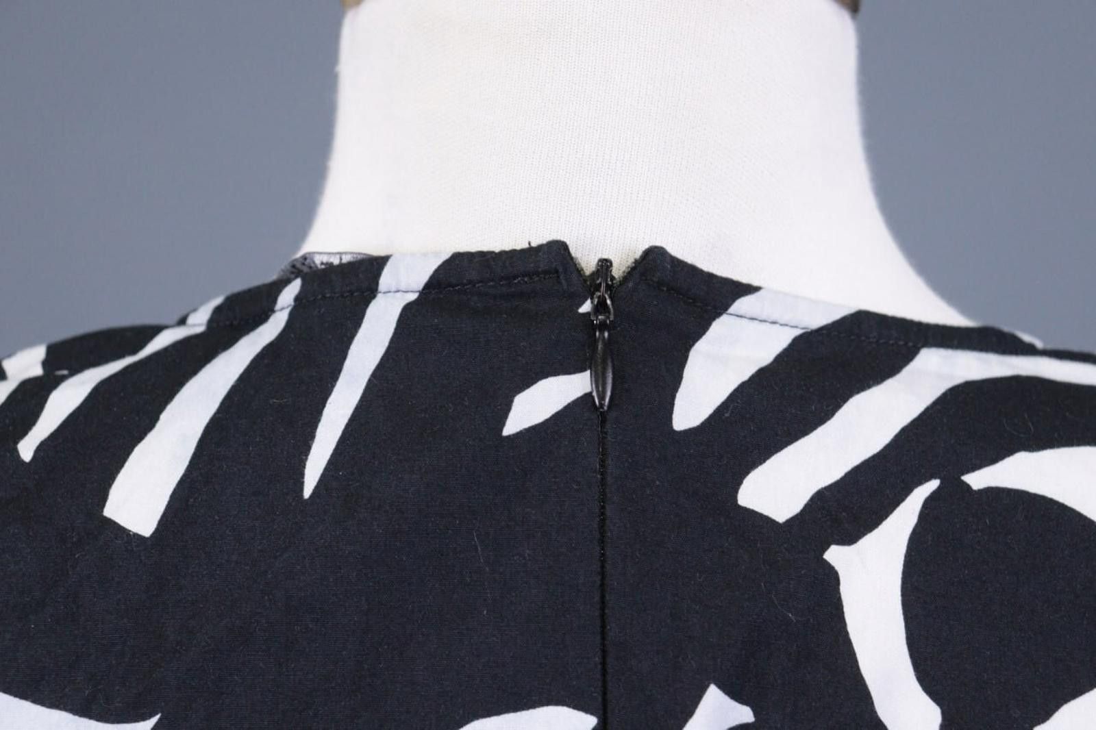 Marimekko Marimekko Black Floral Bodycon A-Line Knee Dress Size 40 Size M / US 6-8 / IT 42-44 - 12 Thumbnail