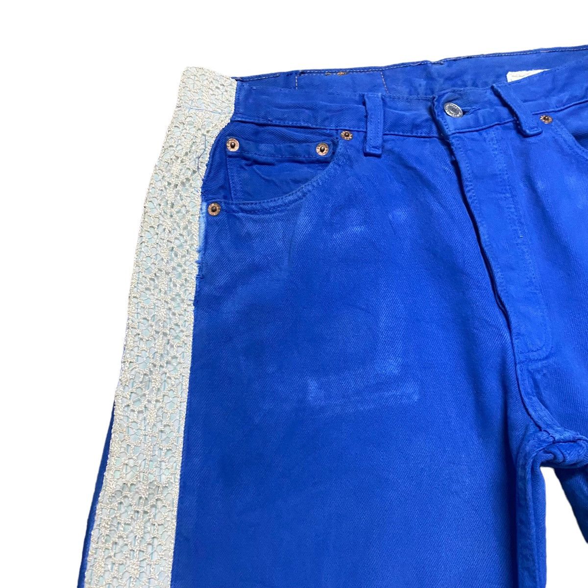 Needles Levis Sample Rebuild Lace Sidetape Jeans Royal Blue Size US 32 / EU 48 - 6 Thumbnail