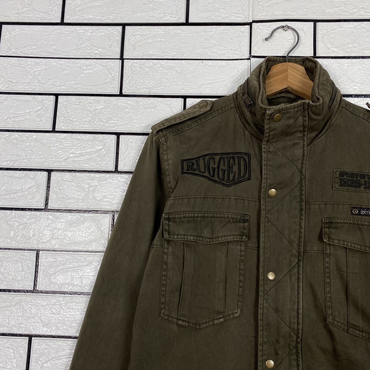 Japanese Brand 📌Vintage Biker Jacket Arizona Tribes Geronimo Big Logo Size US M / EU 48-50 / 2 - 9 Thumbnail