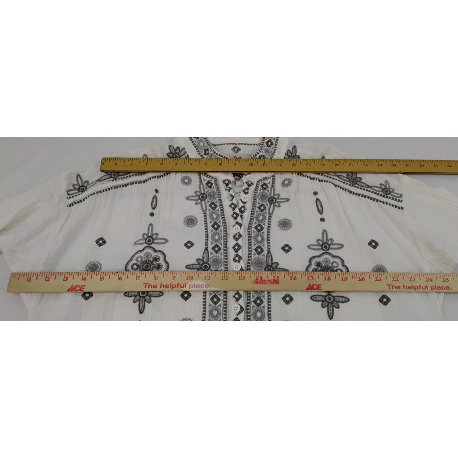 Johnny Was Johnny Was Pete + Greta Top Women's S White Embroidered Boho Size S / US 4 / IT 40 - 10 Thumbnail