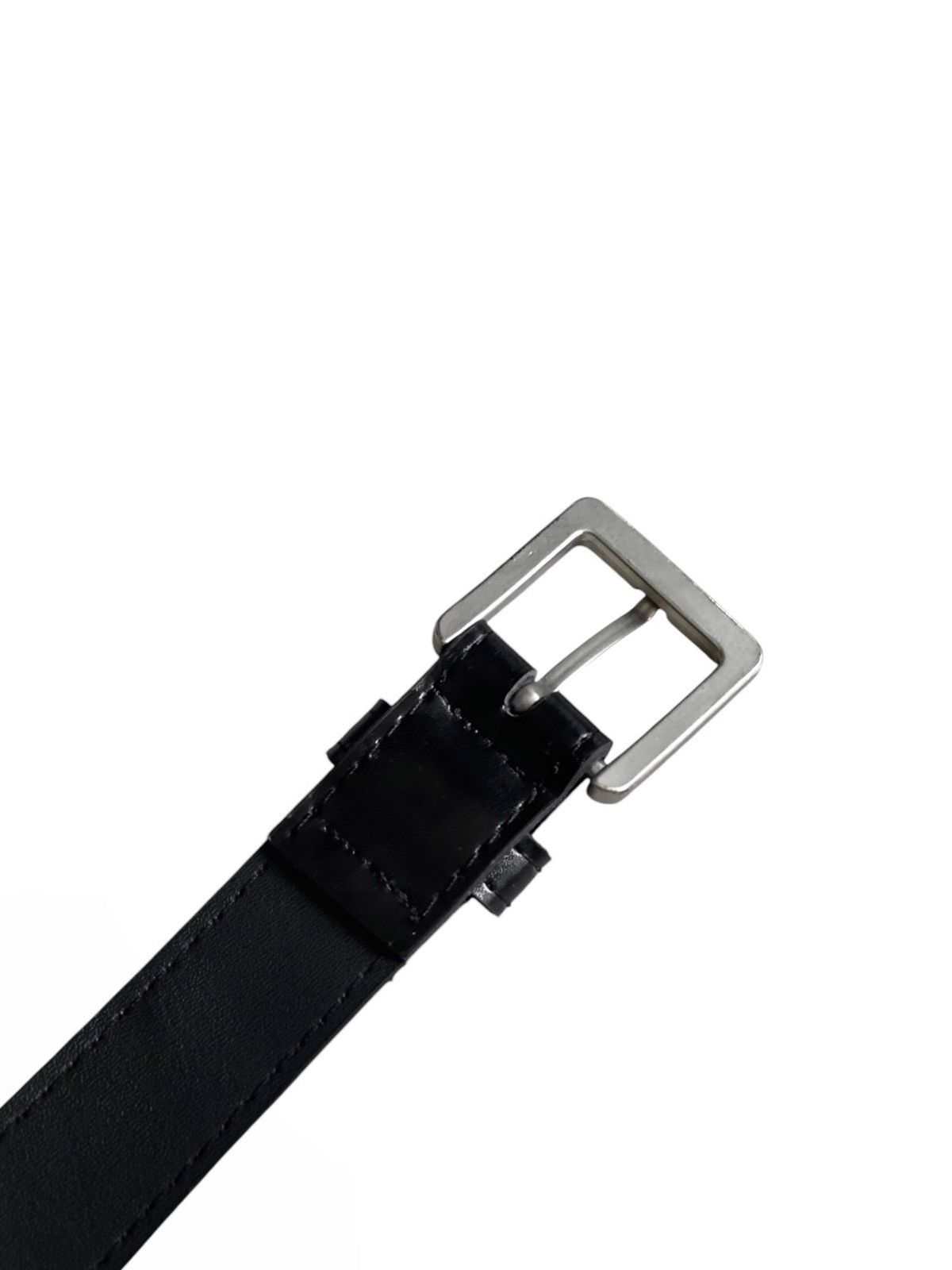 Other Basic square buckle semi-patent leather belt black Size 32 - 4 Thumbnail