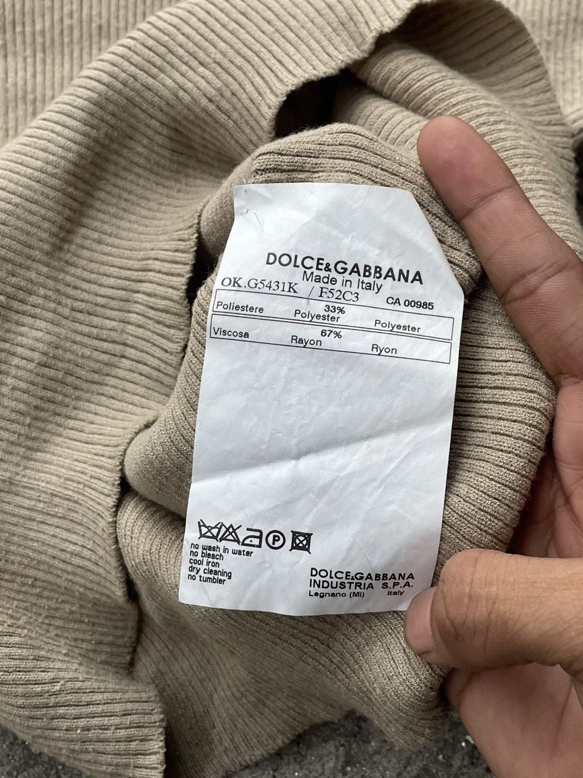 Dolce & Gabbana Knit V-neck slim fit Size US S / EU 44-46 / 1 - 6 Thumbnail