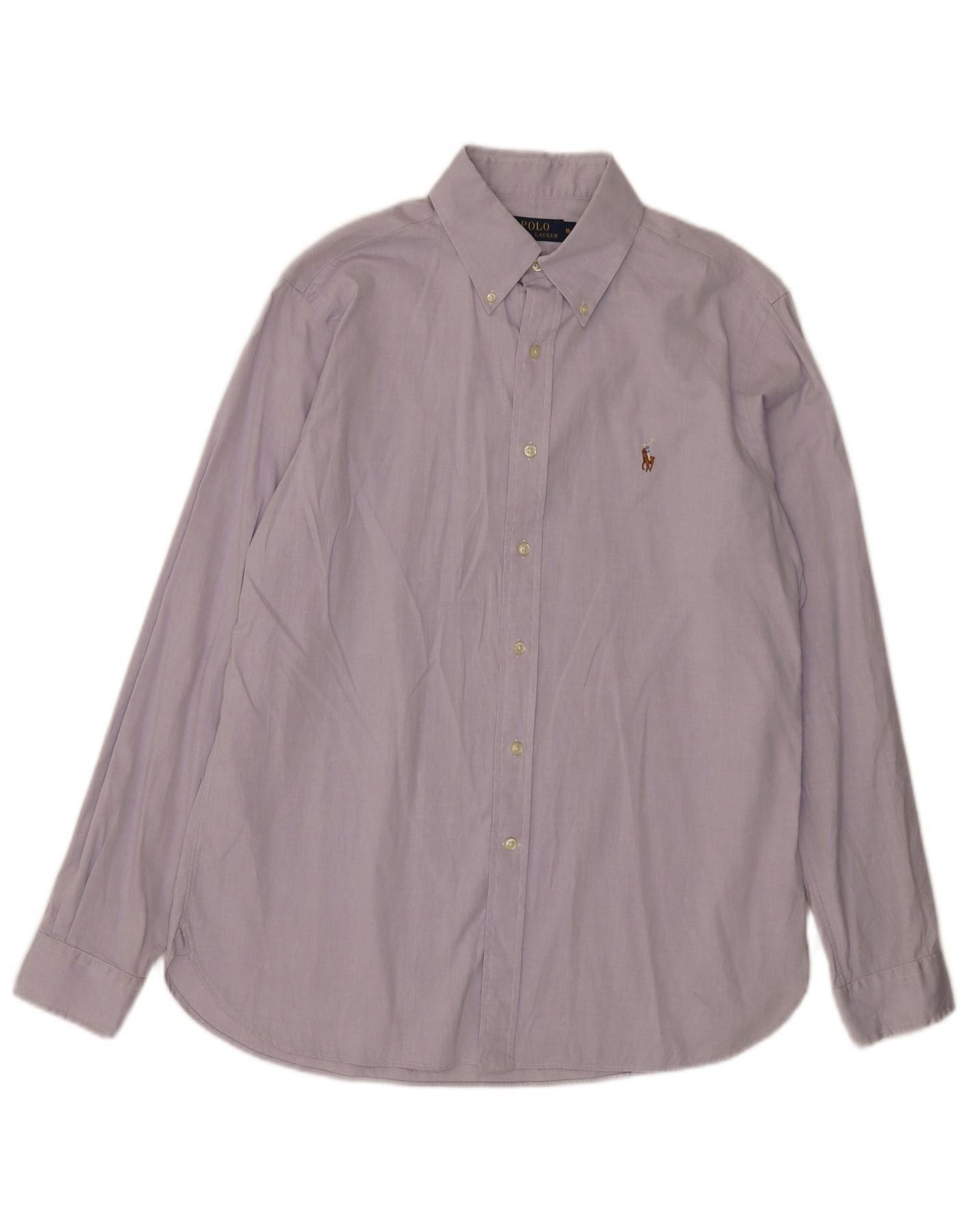 Polo Ralph Lauren Mens Shirt 16 Large Purple Cotton Size US L / EU 52-54 / 3 - 1 Thumbnail