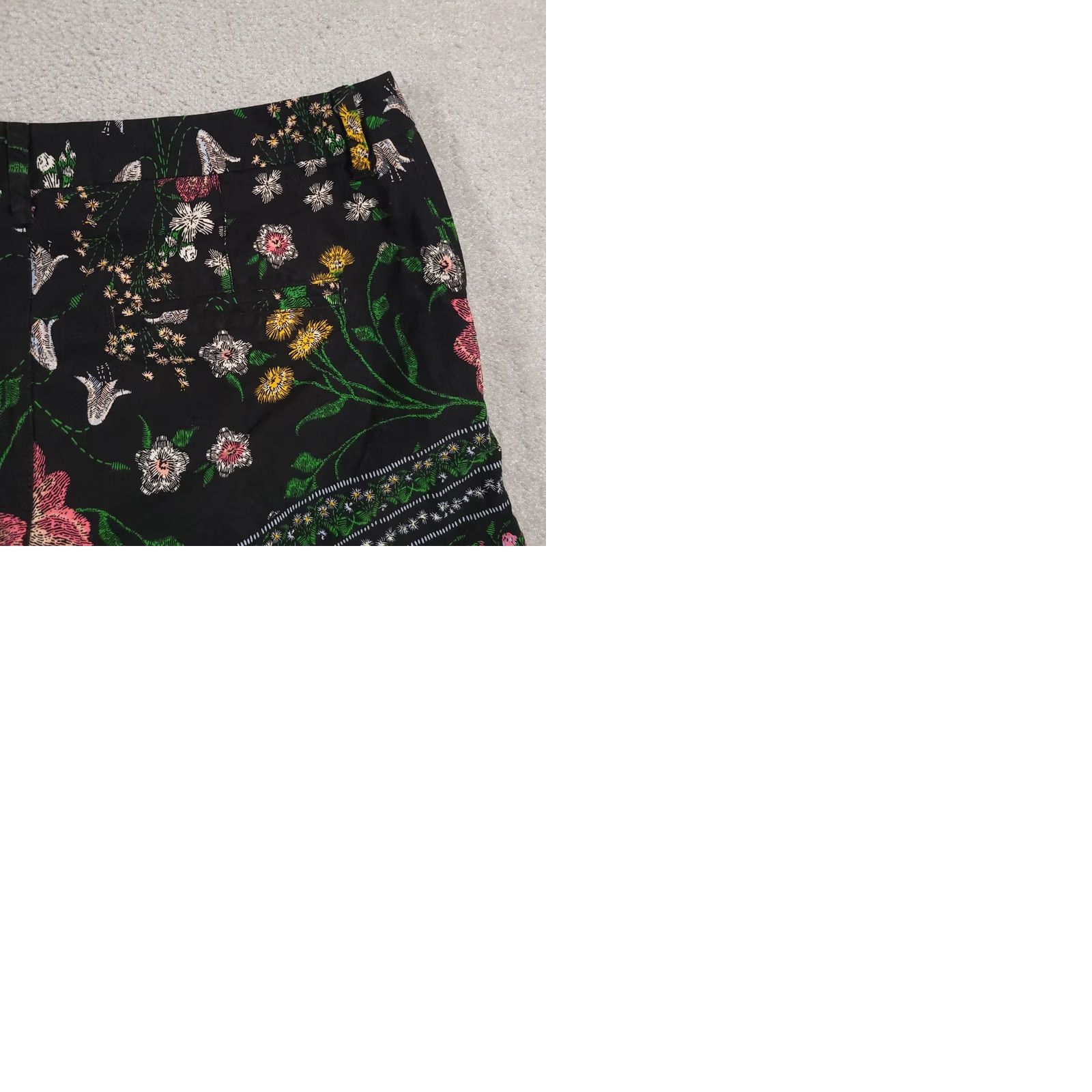 Old Navy VINTAGE? Old Navy Shorts Womens 6 Black Pink Green Floral Everyday Summer Casual Fun Size 28" / US 6 / IT 42 - 9 Thumbnail