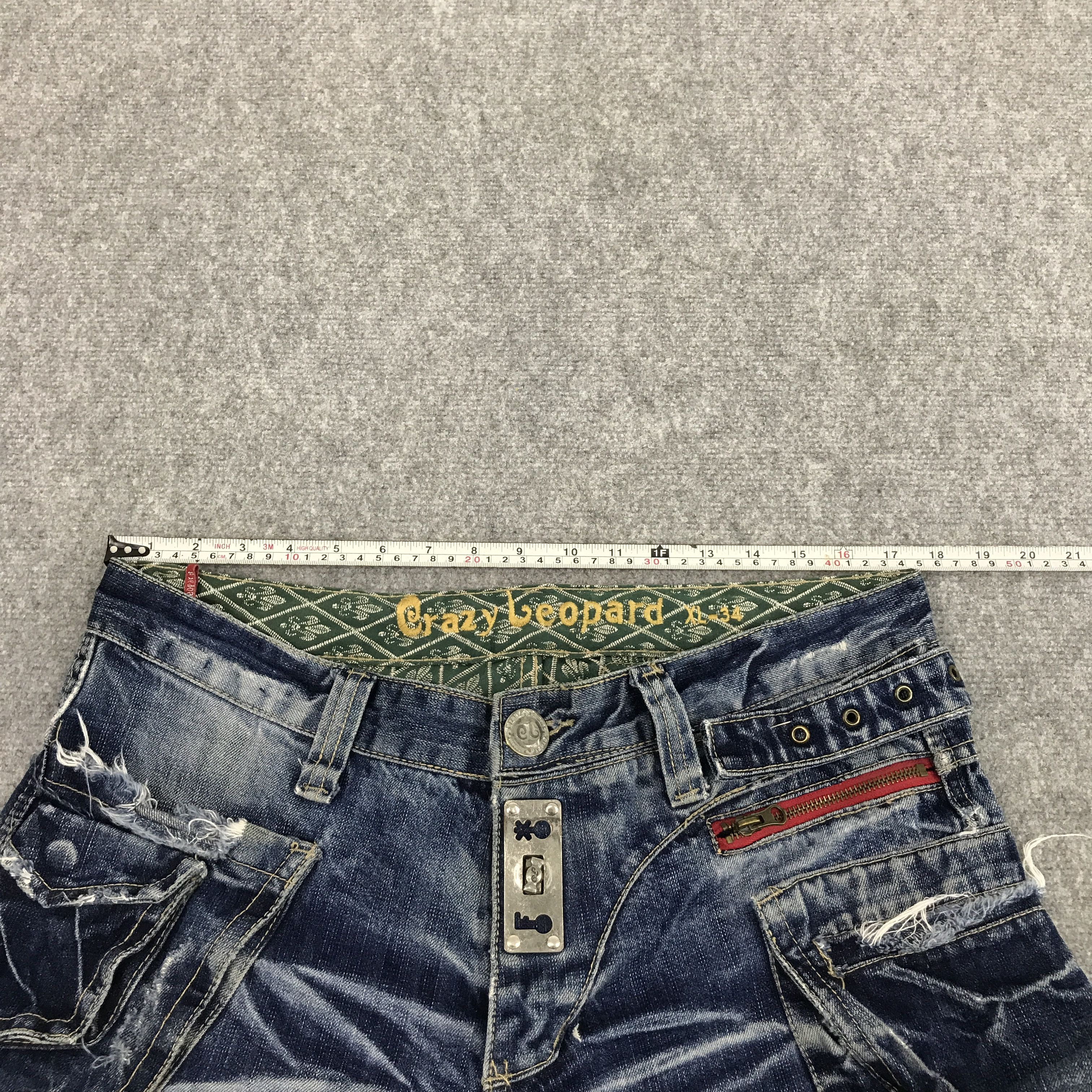 Japanese Brand 🔥CRAZY BEOPARD JAPAN STYLE DISTRESSED DENIM JEANS Size US 34 / EU 50 - 9 Thumbnail
