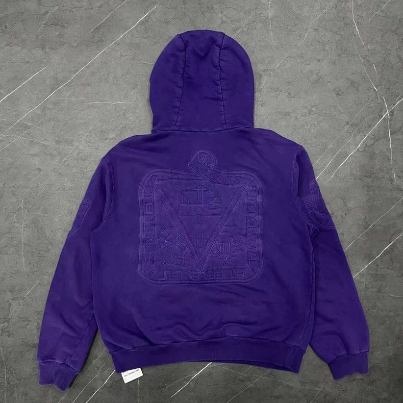 Louis Vuitton Louis Vuitton Purple Logo Hoodie M Size-2506 Size US M / EU 48-50 / 2 - 2 Thumbnail
