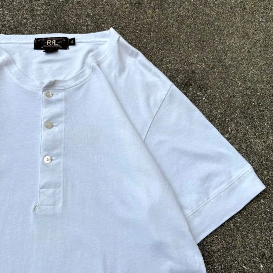 Ralph Lauren RRL Ralph Lauren 90s Henley-neck T-Shirt XL White Men Size US XL / EU 56 / 4 - 2 Thumbnail
