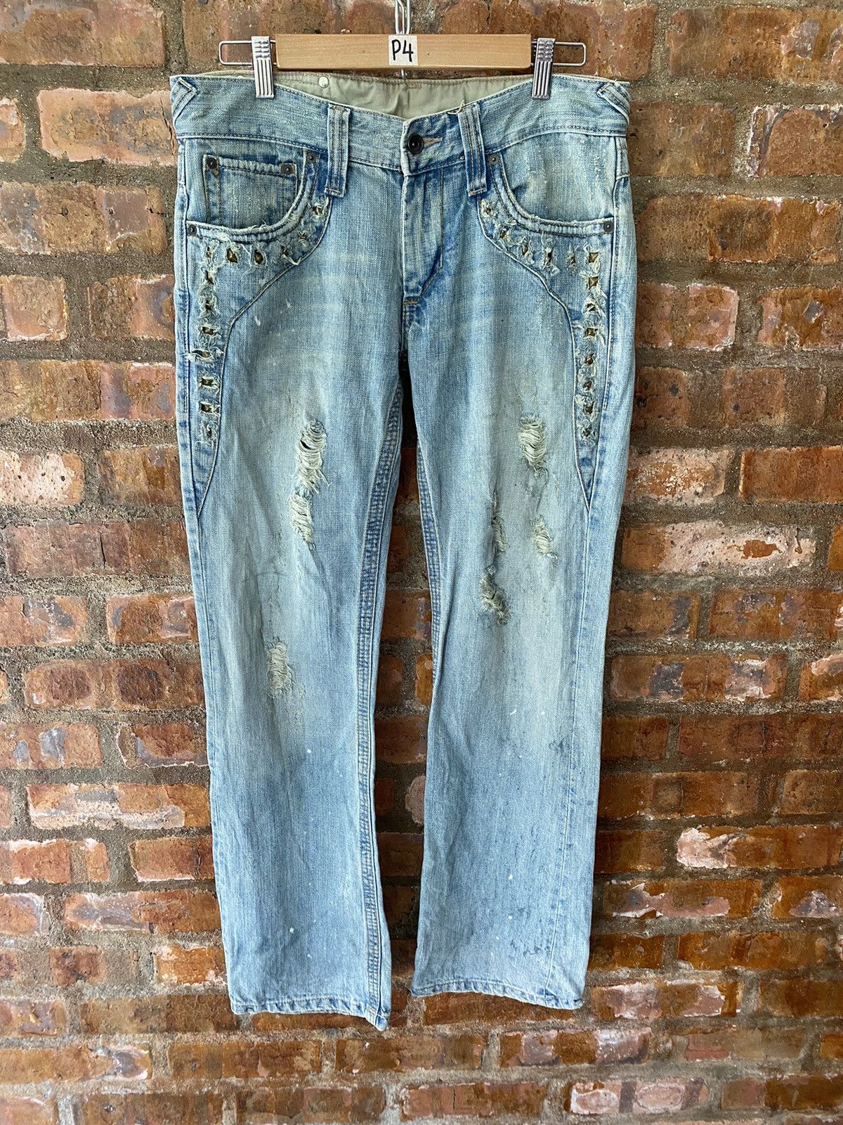 BUFFALO BOBS 2000s Stud holster distressed pants Size US 33 - 2 Thumbnail