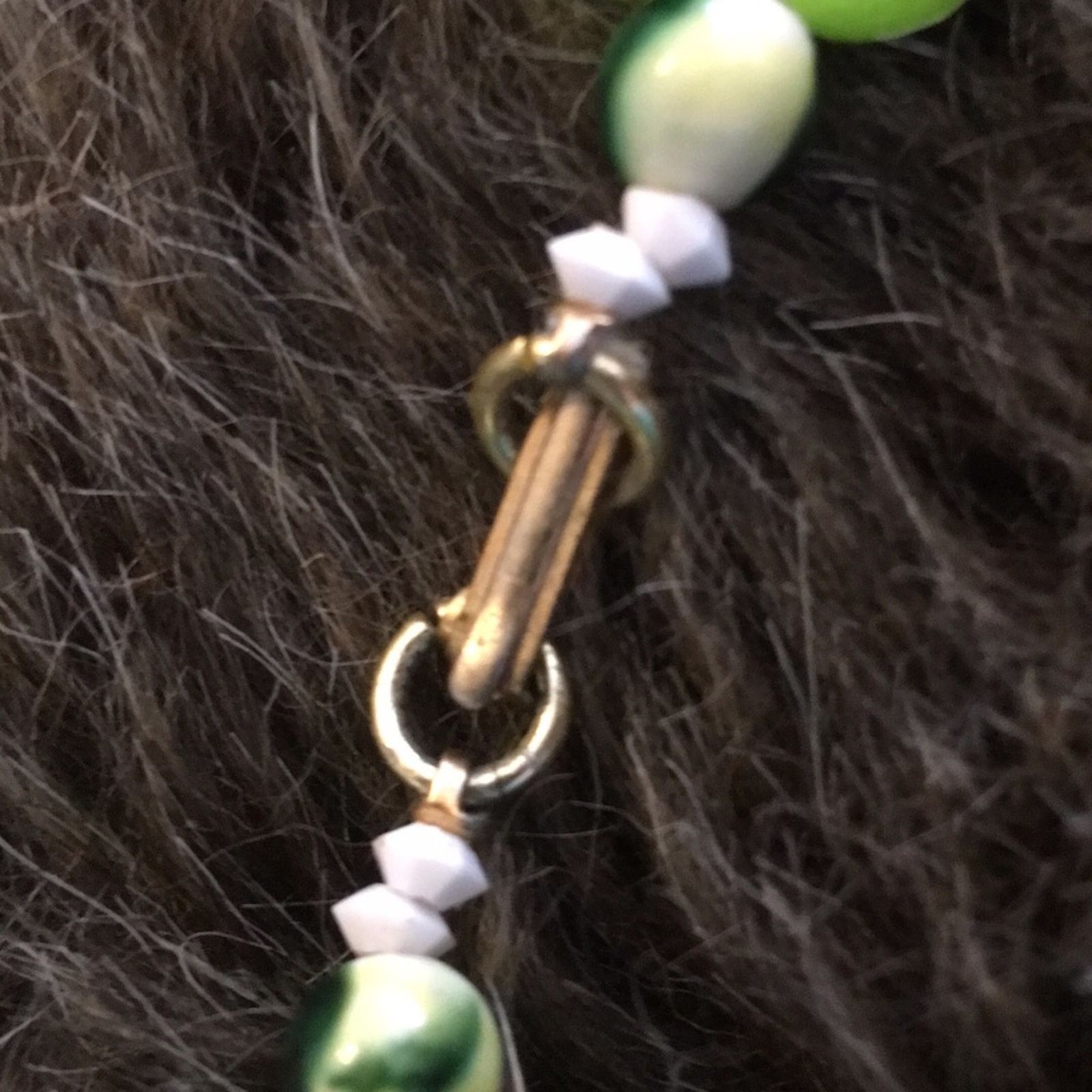 Vintage Vintage 60s green floral plastic bead necklace Size ONE SIZE - 8 Thumbnail