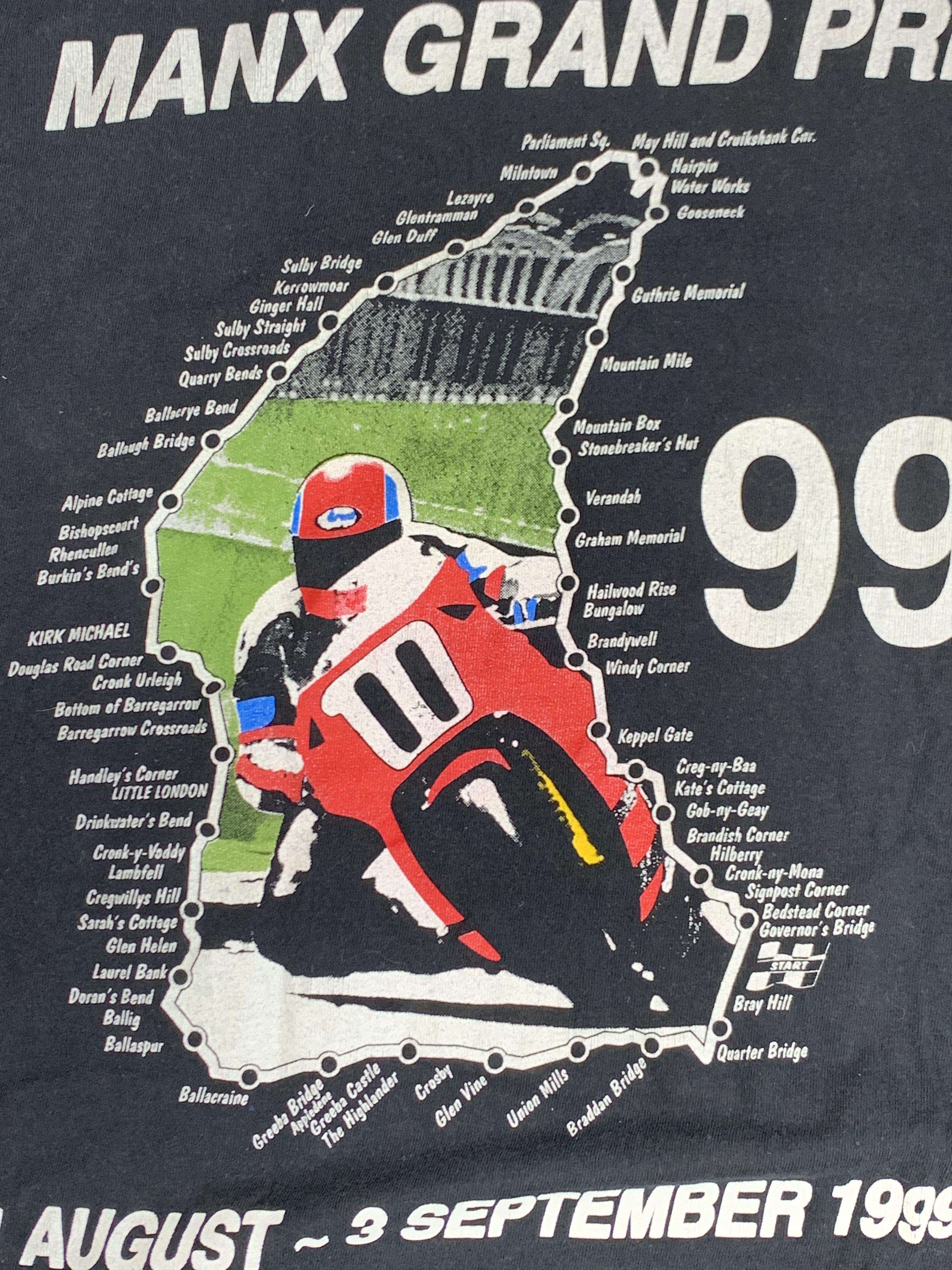 Vintage Manx Grand Prix 1999 Motorcycle Tee Size Large Size US L / EU 52-54 / 3 - 11 Thumbnail
