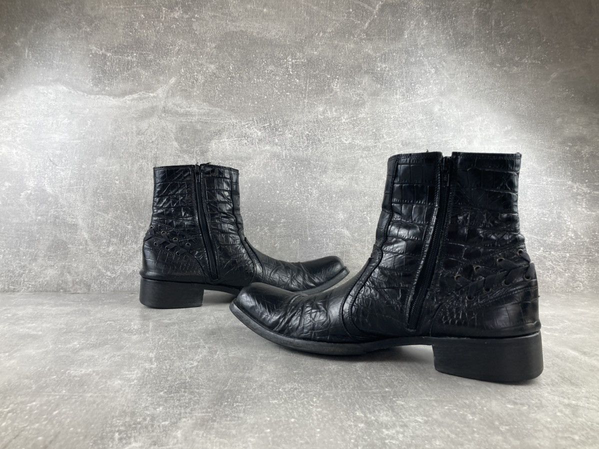 Genuine Leather Avant Garde crocodile leather guidi CDG style boots Size US 11 / EU 44 - 5 Thumbnail