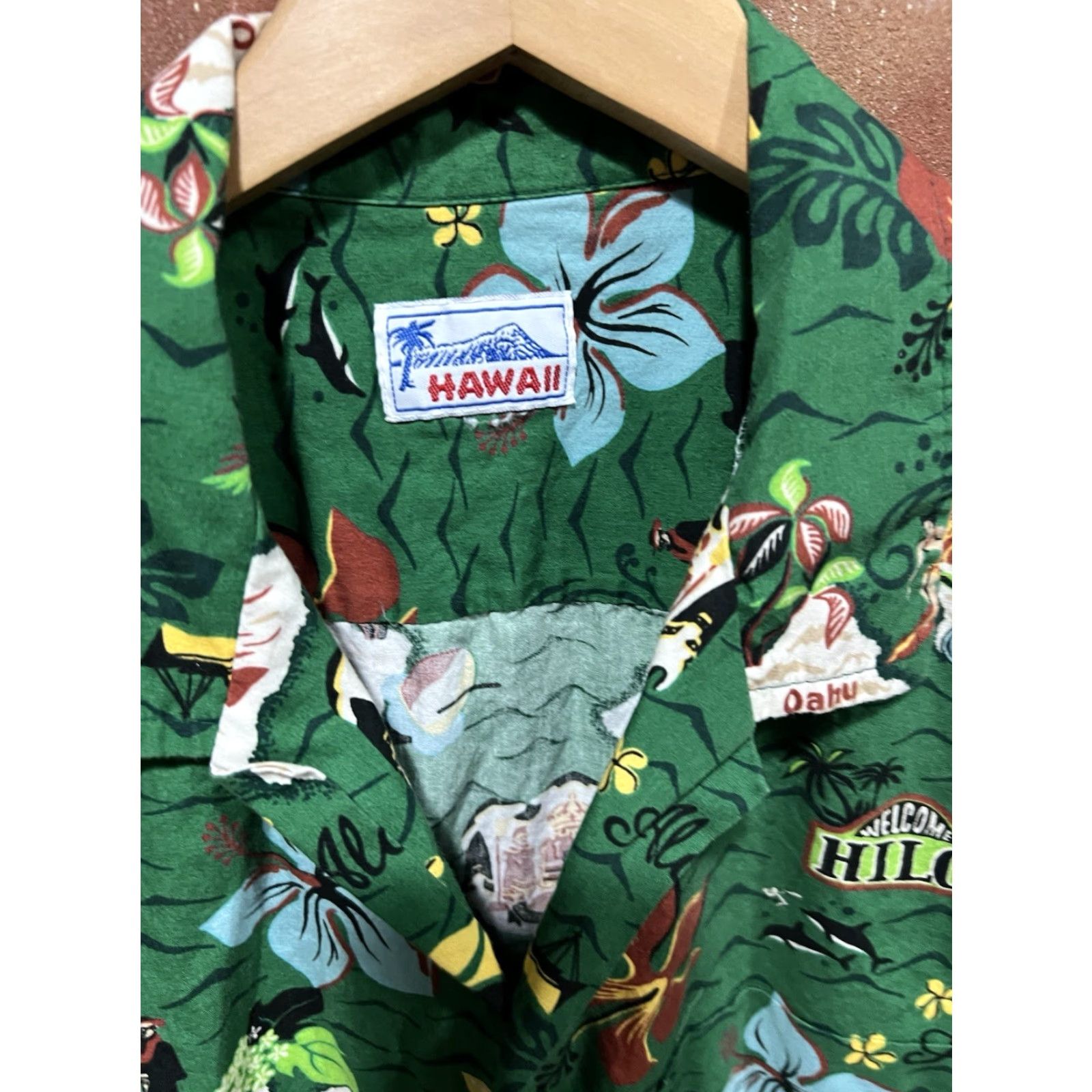 Hilo Hattie Hawaii Shirt Hilo Floral Men's Green Button Down Shirt Size US L / EU 52-54 / 3 - 2 Thumbnail