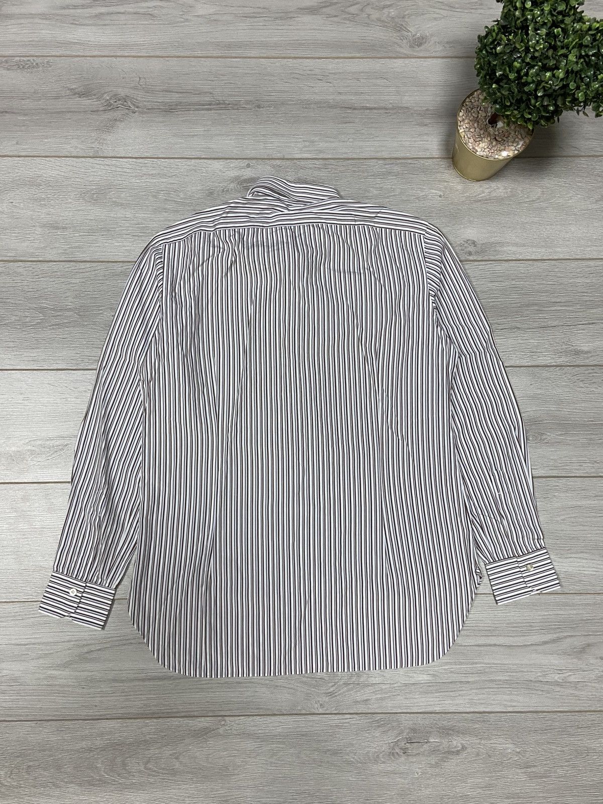 Kiton Vintage Kiton Striped Shirt Button Up Italy Size US XL / EU 56 / 4 - 8 Thumbnail