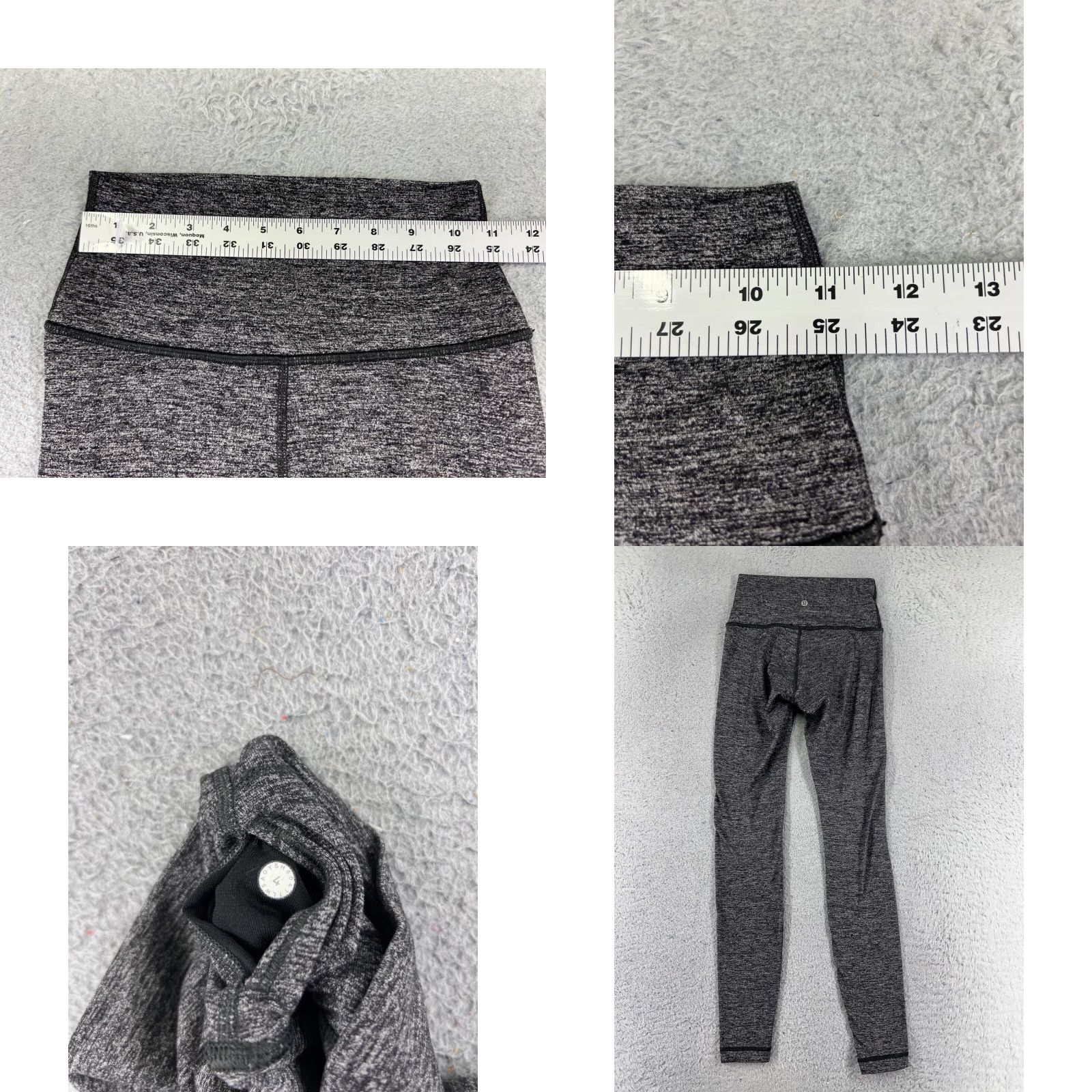 Lululemon Lululemon Wunder Under Pants Womens 4 Gray 28" Inseam Hi-Rise Luon Yoga Training Tight Compression Athletic Activewear Size 27" / US 4 / IT 40 - 8 Thumbnail