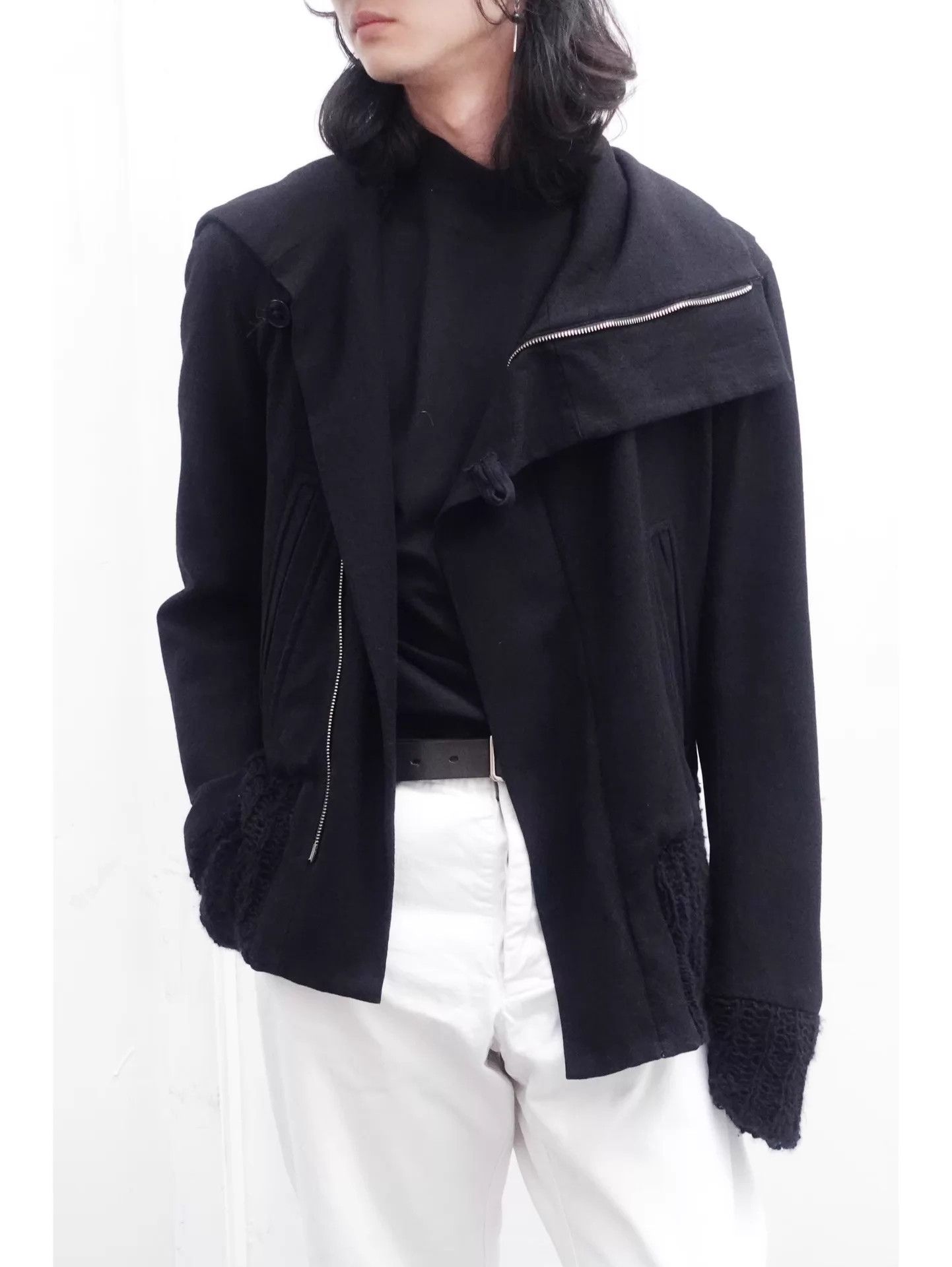 Ann Demeulemeester Ann Demeulemeester AW2005 Asymmetric Ninja Jacket XXS Size US XXS / EU 40 - 3 Thumbnail