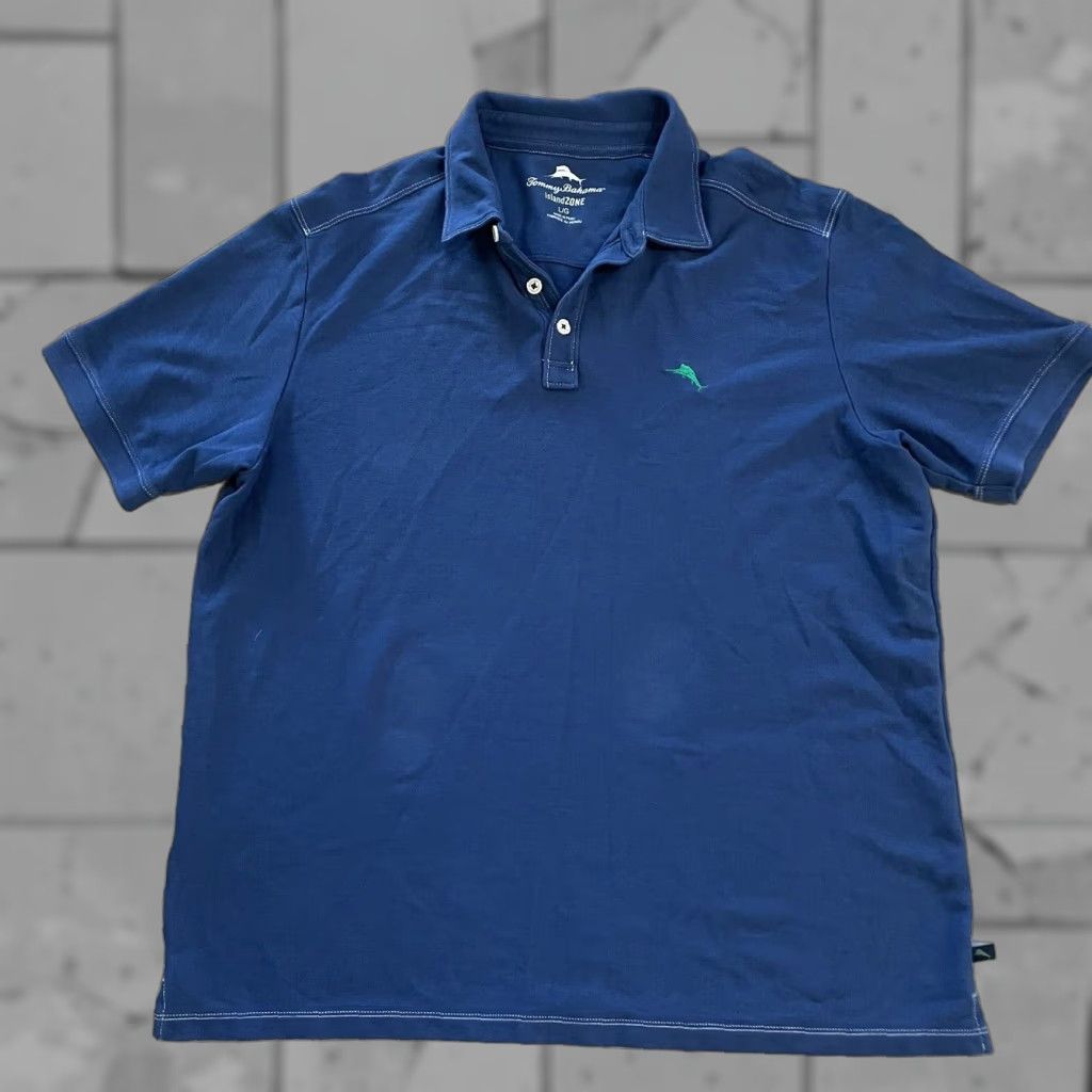 Tommy Bahama Tommy Bahama IslandZone Polo Shirt Men L Dark Blue Polo Shirt Mens Size L Blue IslandZone Logo Mens Size US L / EU 52-54 / 3 - 1 Thumbnail