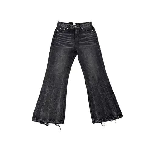 VIBE Washed and distressed Y2K leg ripped micro flare jeans Size US 30 / EU 46 - 6 Thumbnail